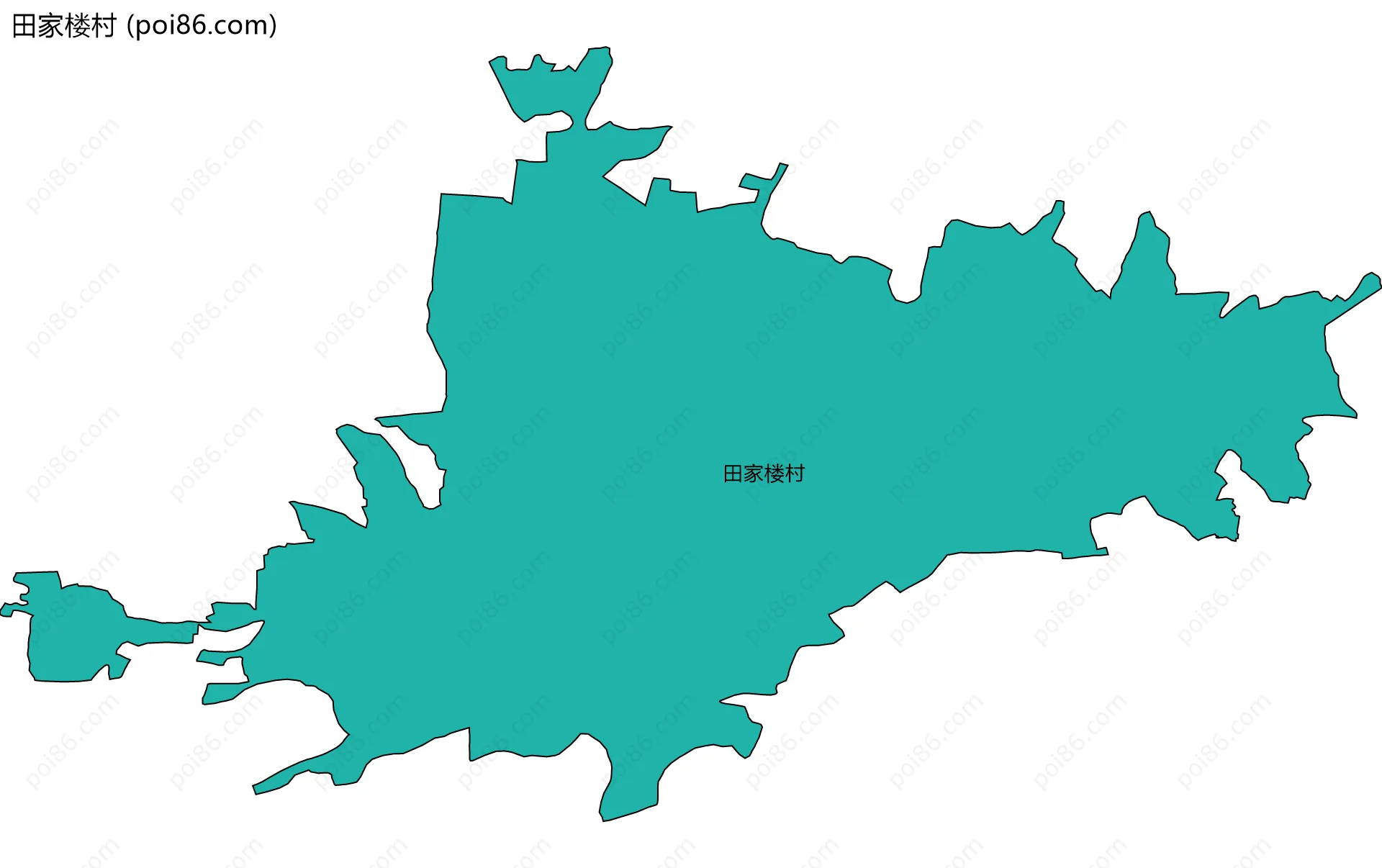 田家楼村边界地图