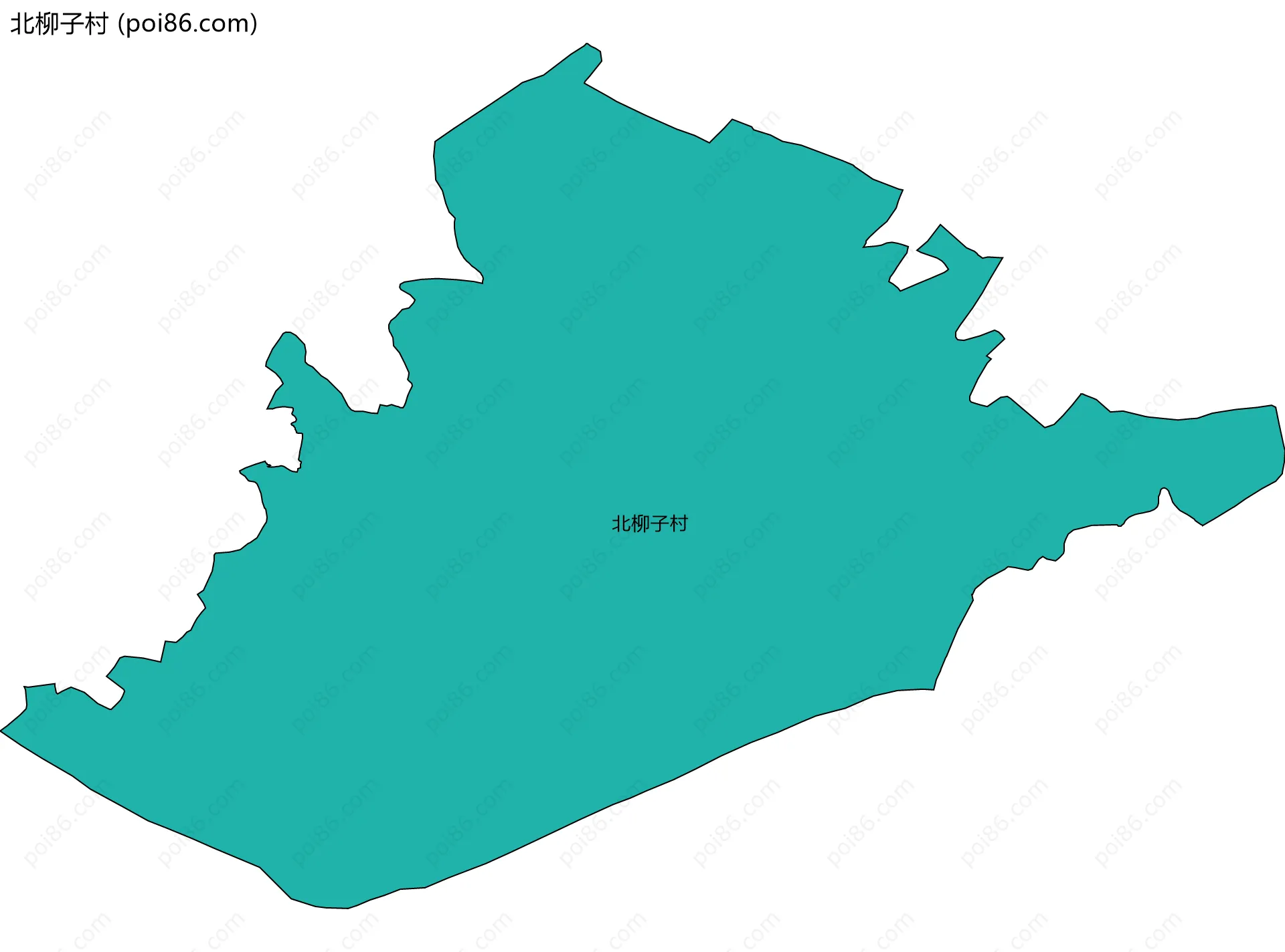 北柳子村边界地图