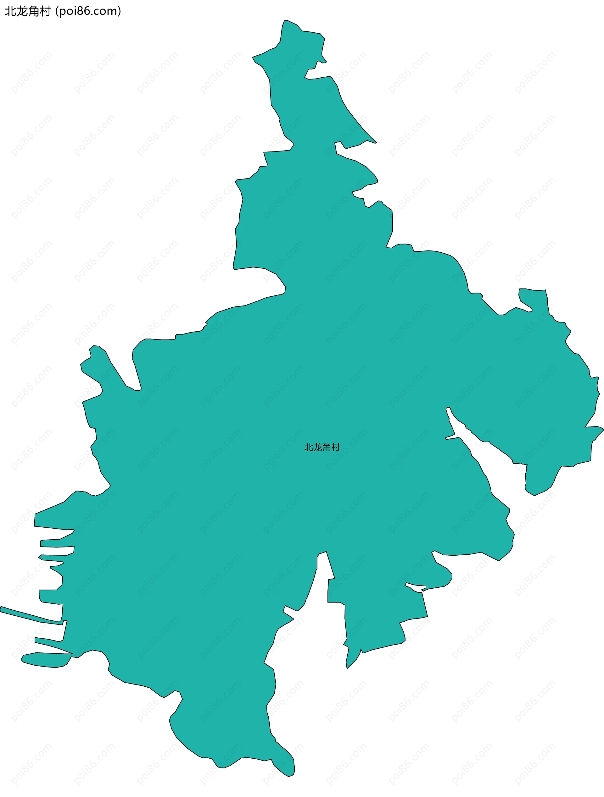 北龙角村边界地图