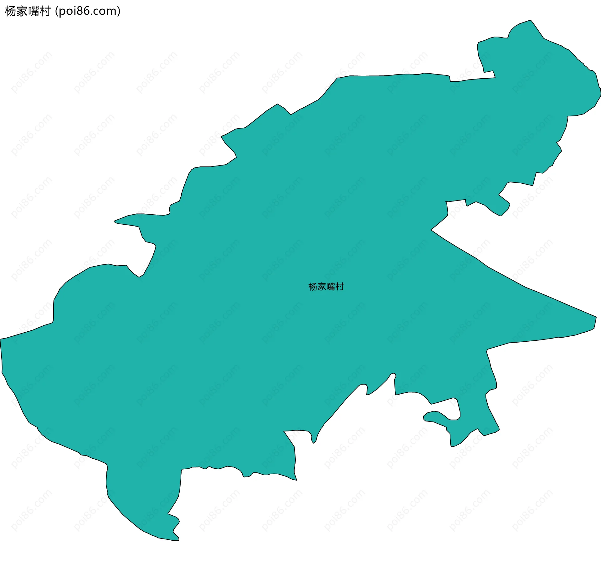 杨家嘴村边界地图