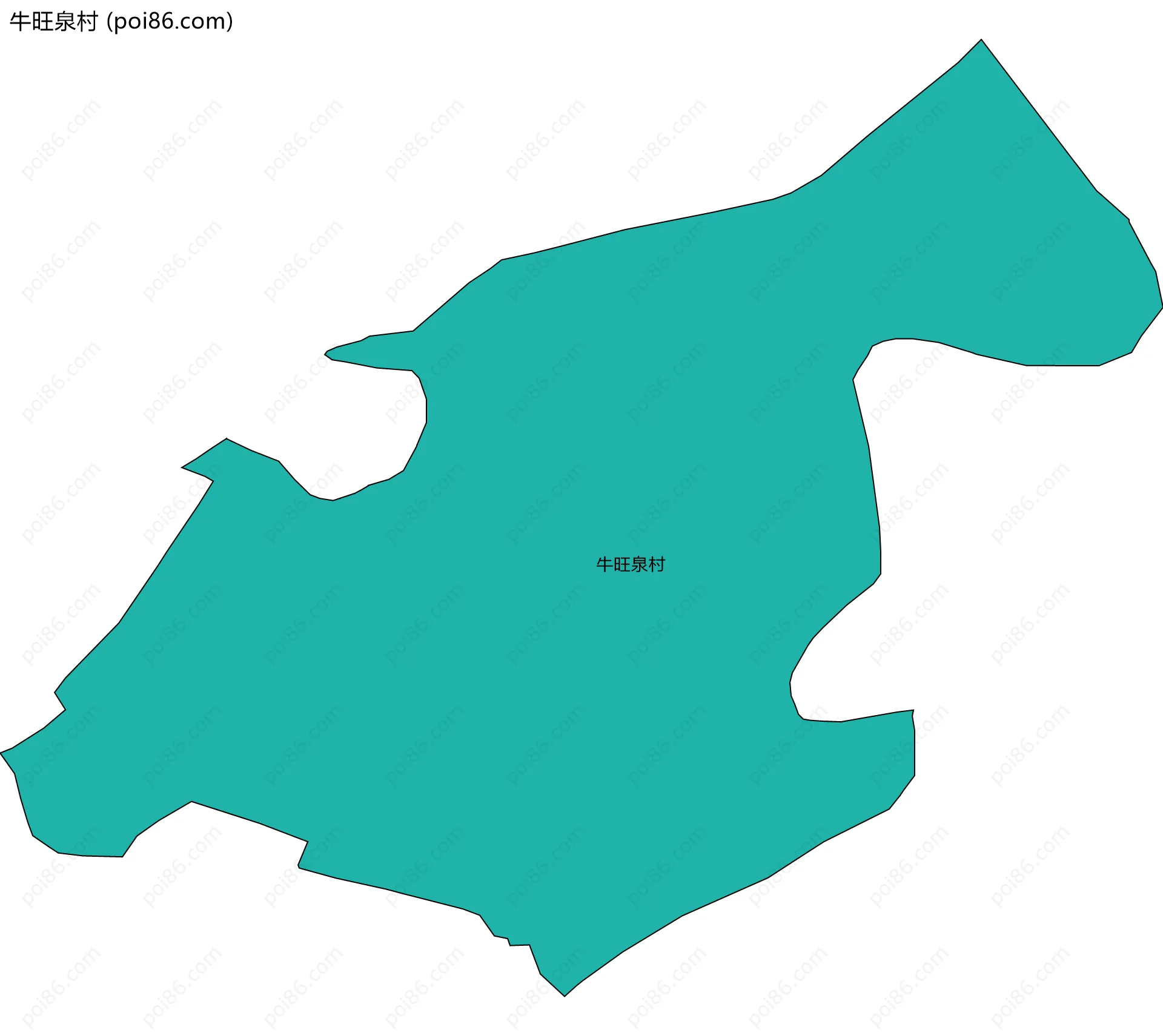 牛旺泉村边界地图
