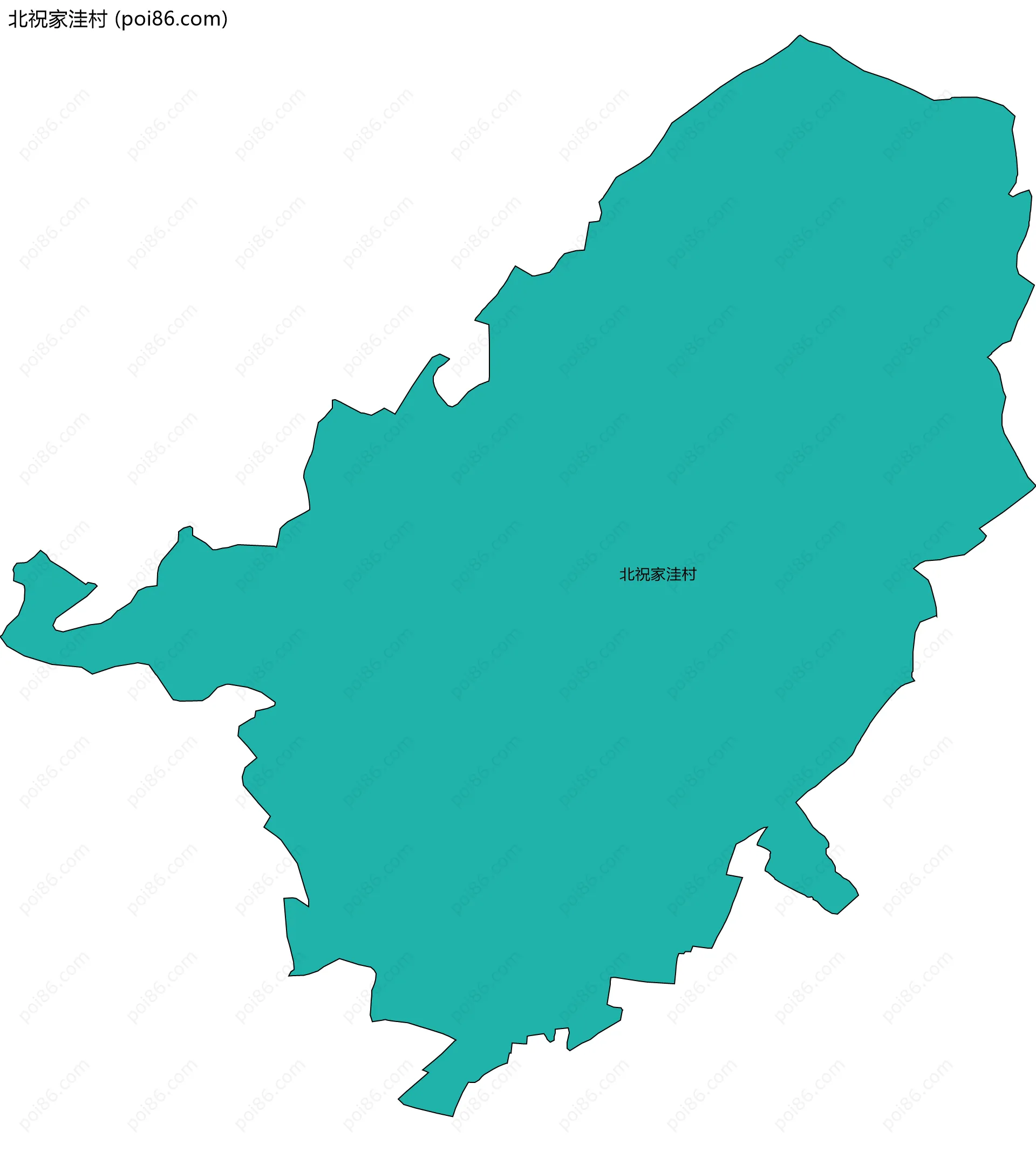 北祝家洼村边界地图