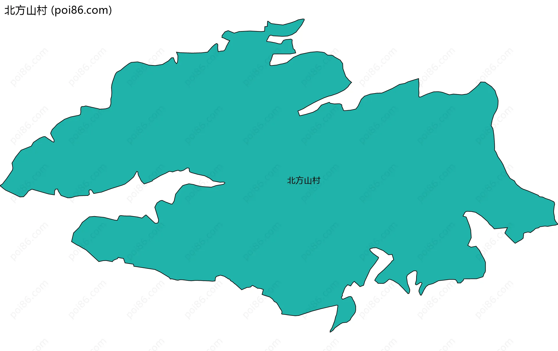 北方山村边界地图