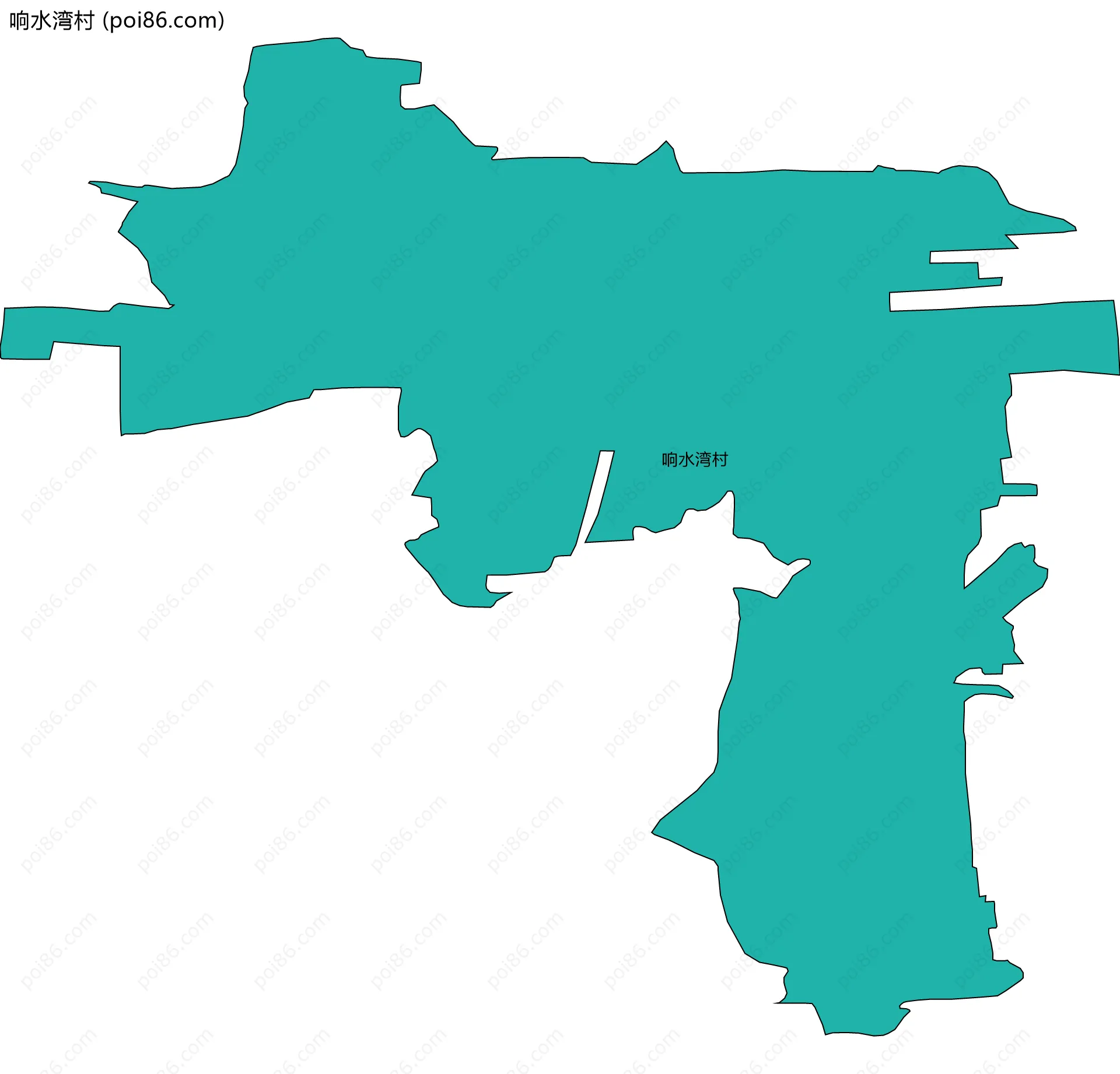 响水湾村边界地图