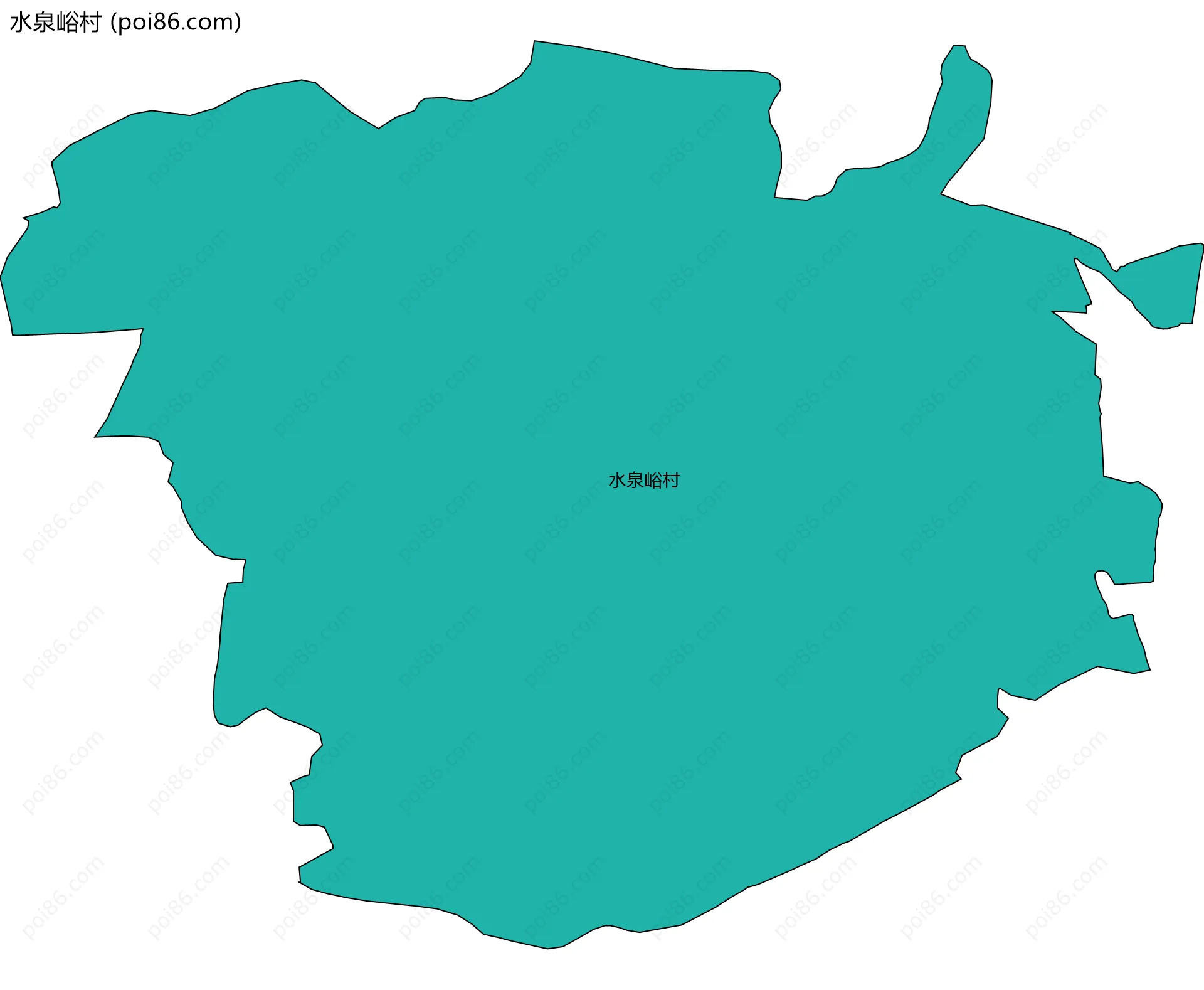 水泉峪村边界地图