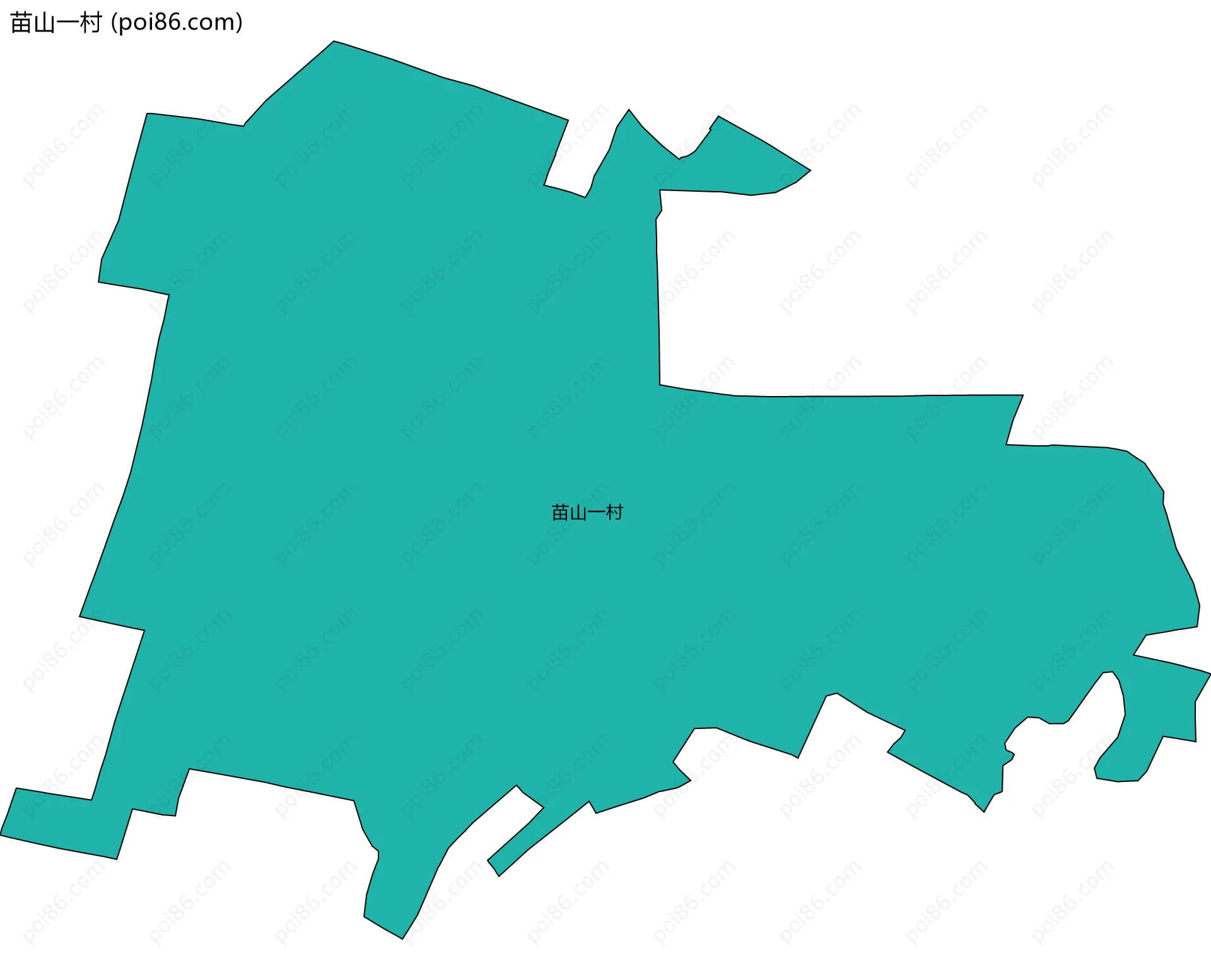 苗山一村边界地图