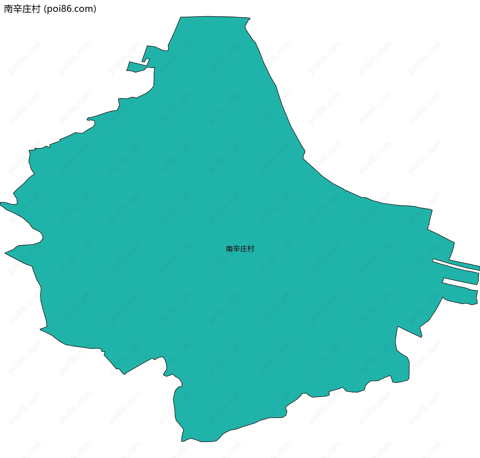 南辛庄村边界地图