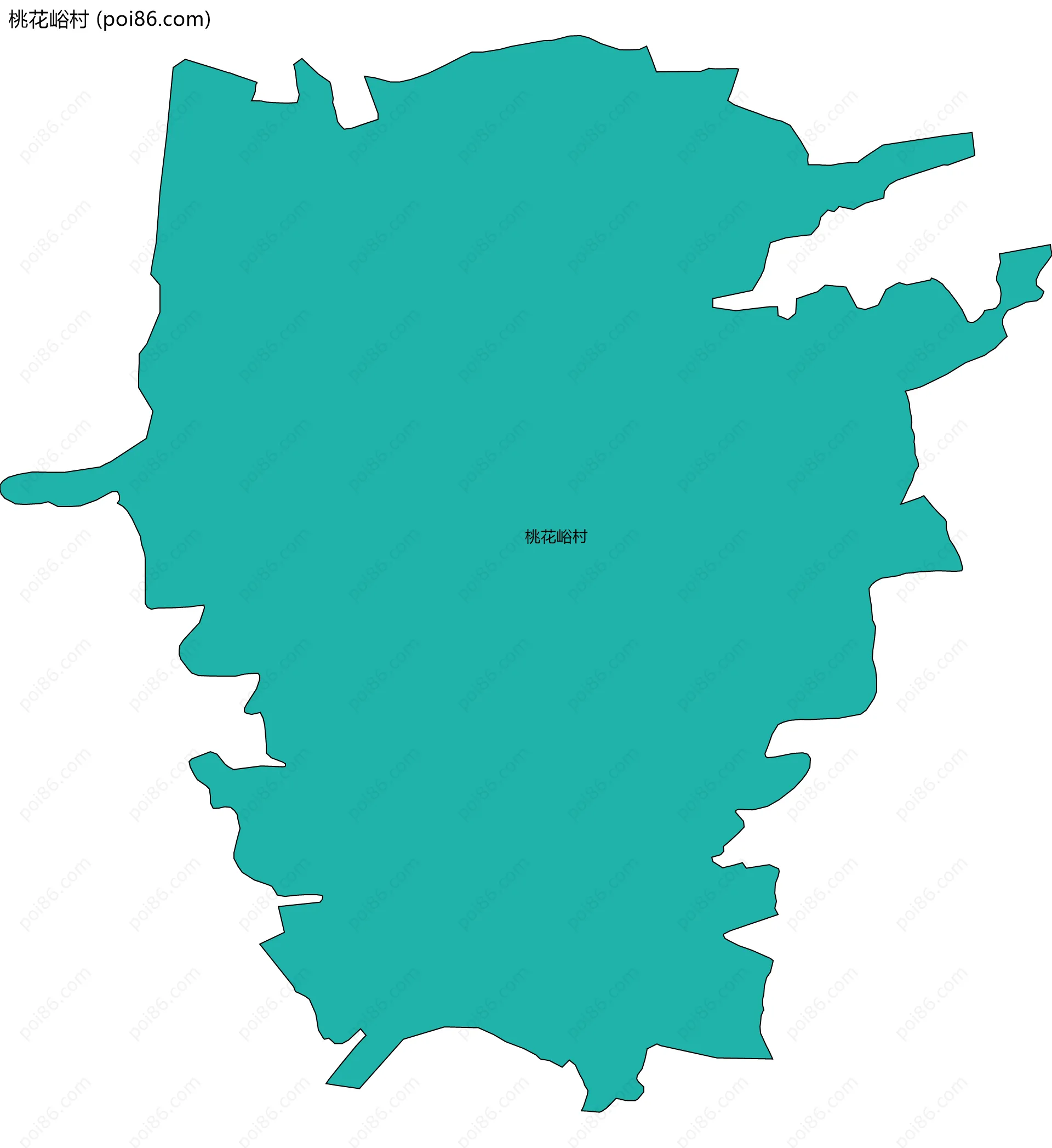 桃花峪村边界地图