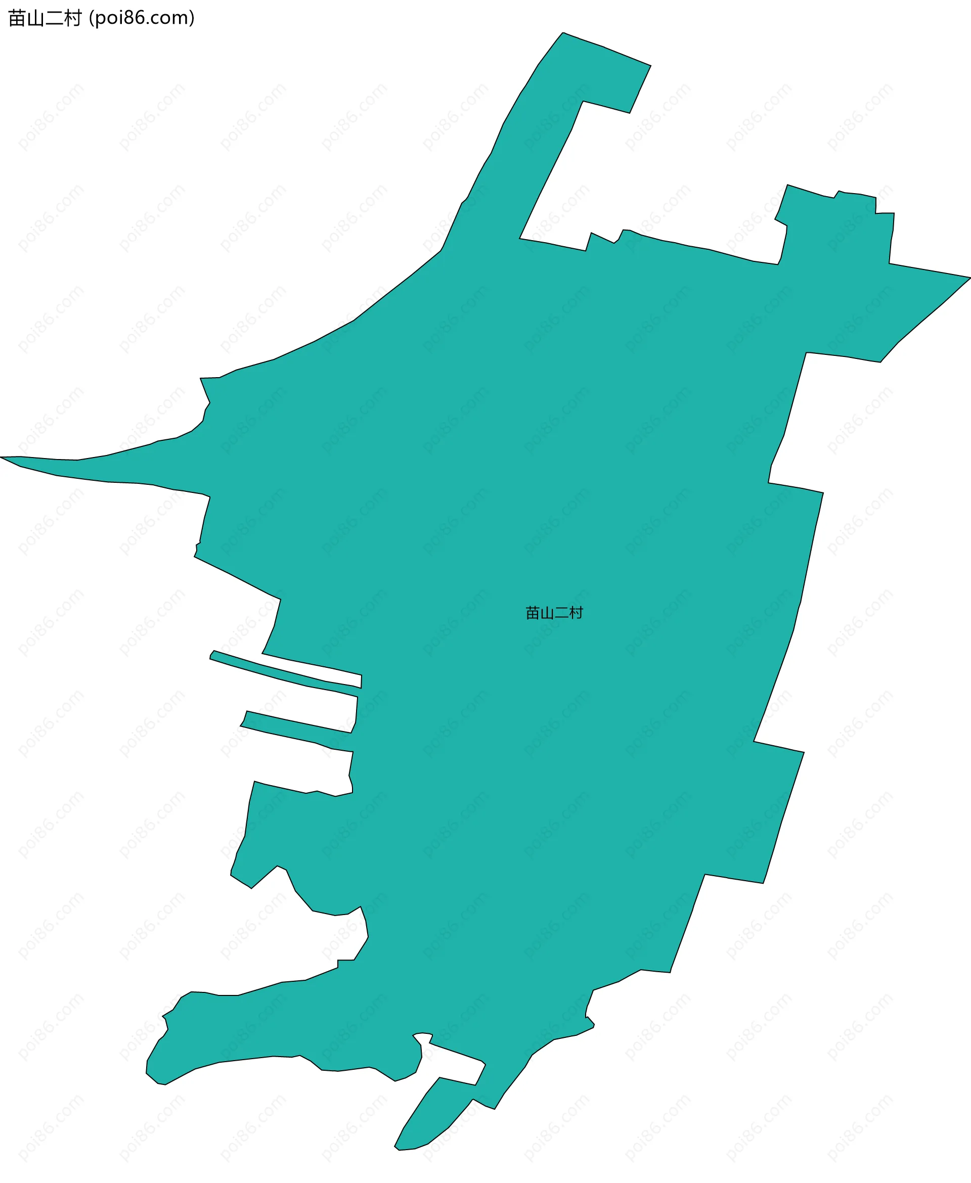 苗山二村边界地图