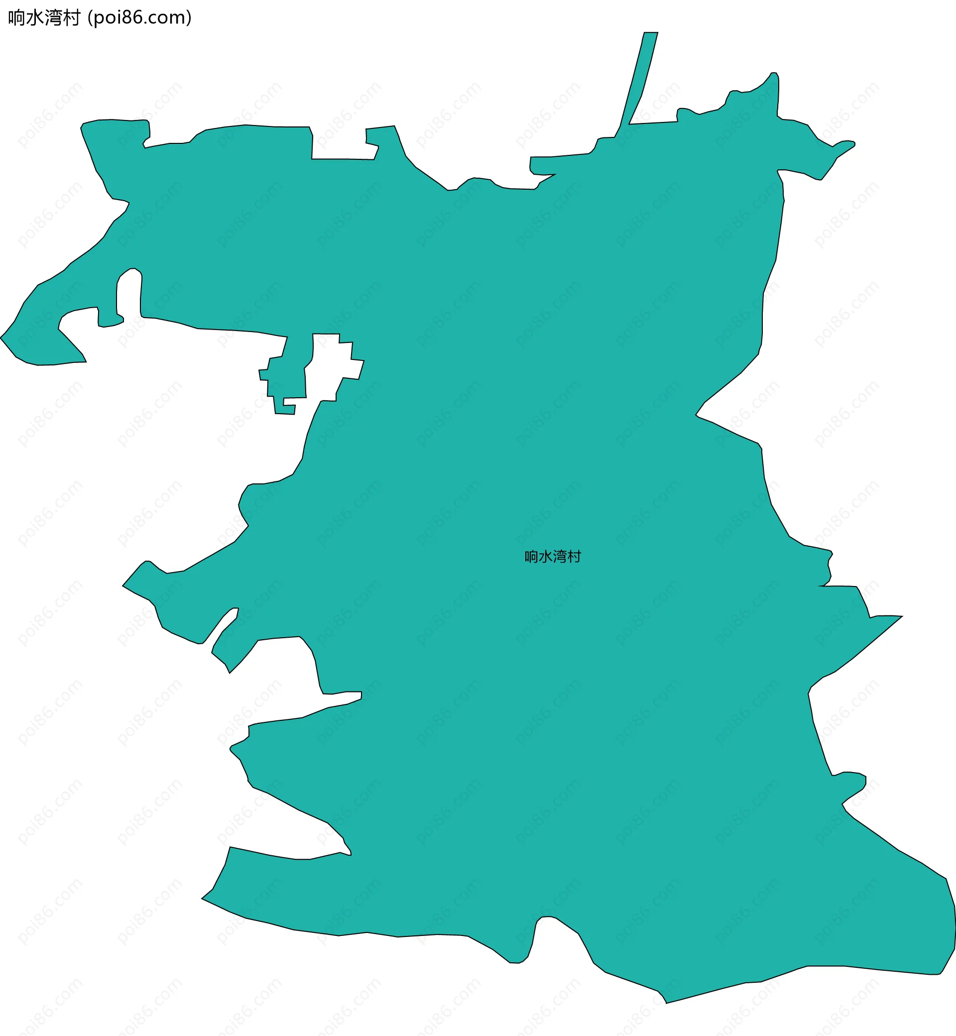 响水湾村边界地图