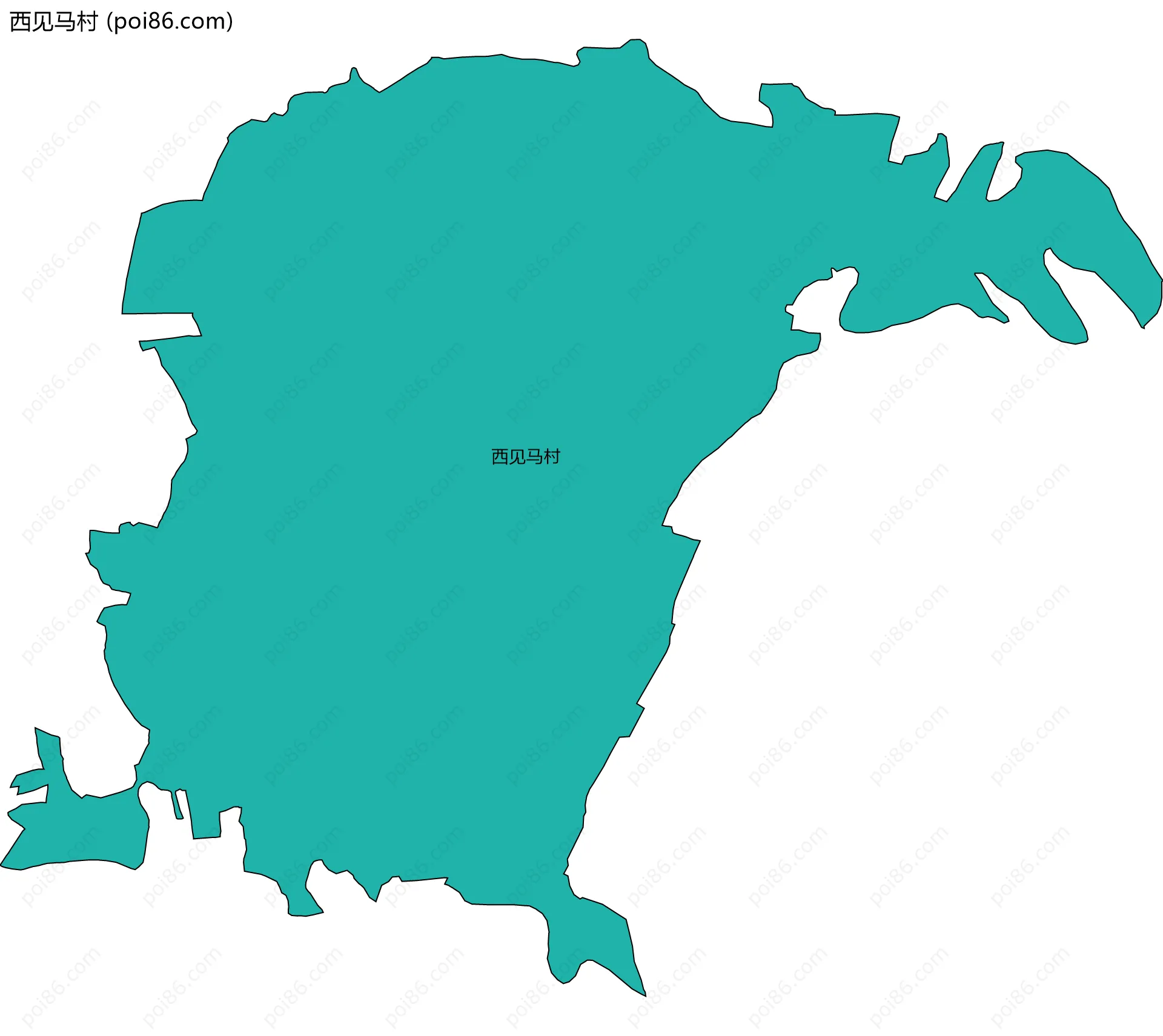 西见马村边界地图