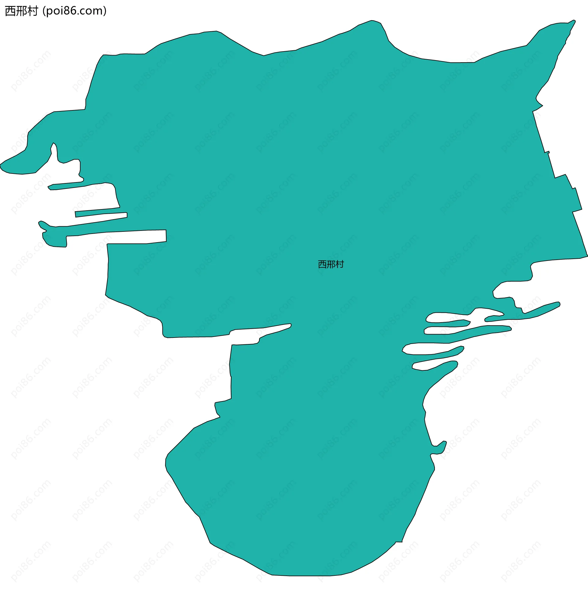 西邢村边界地图