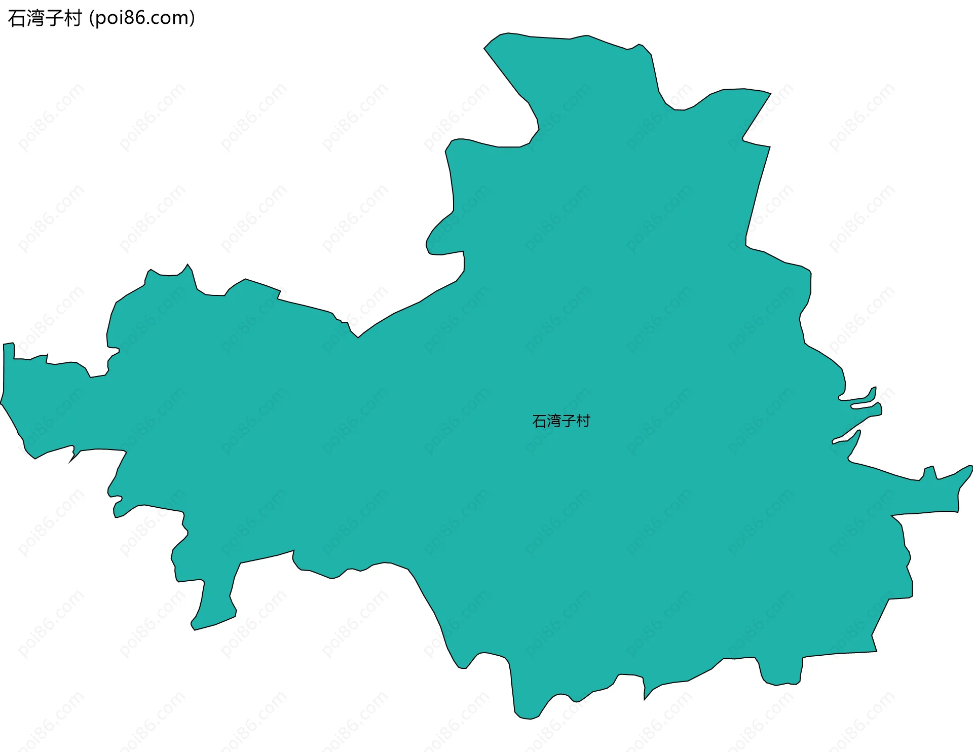 石湾子村边界地图