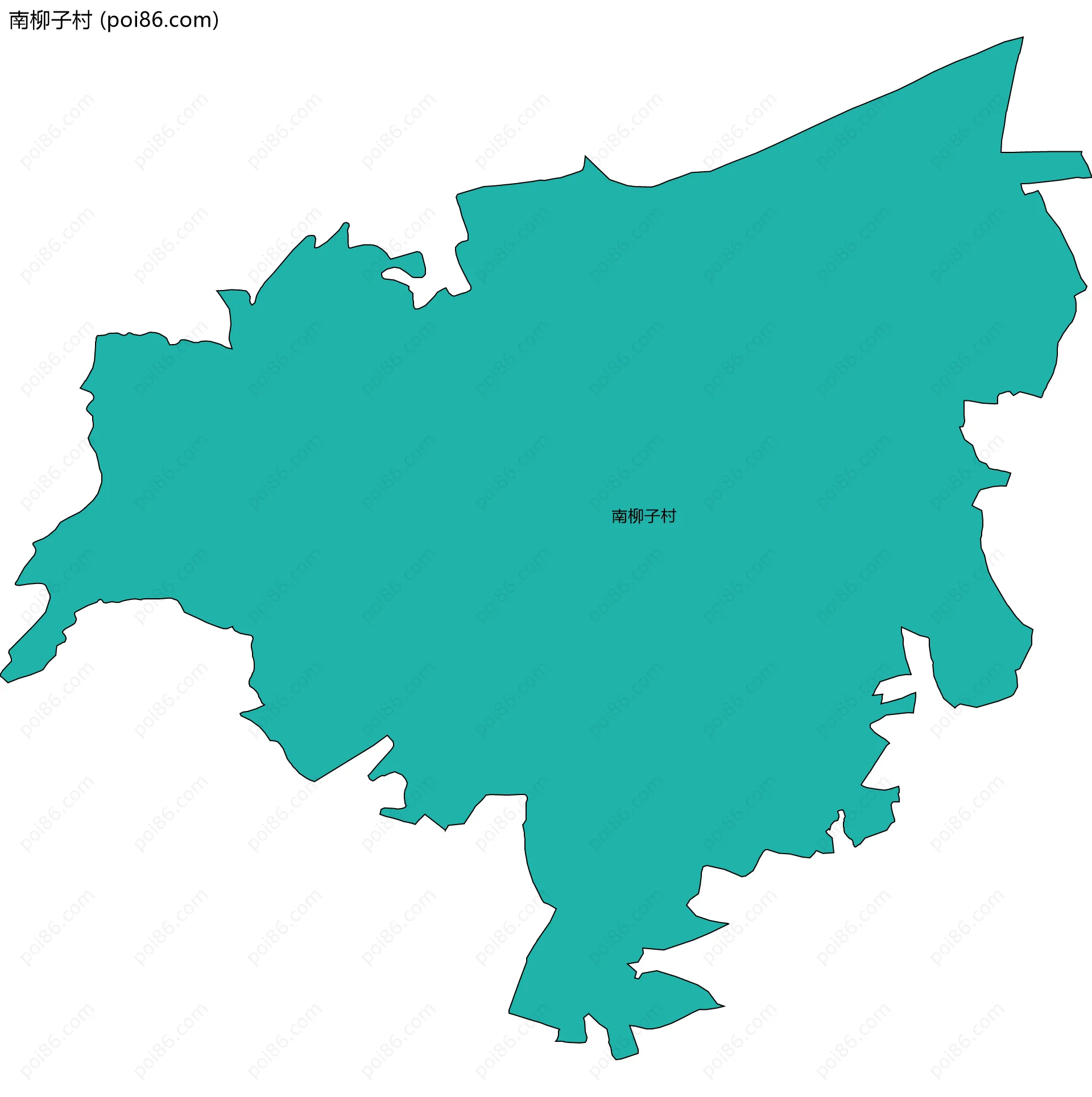 南柳子村边界地图