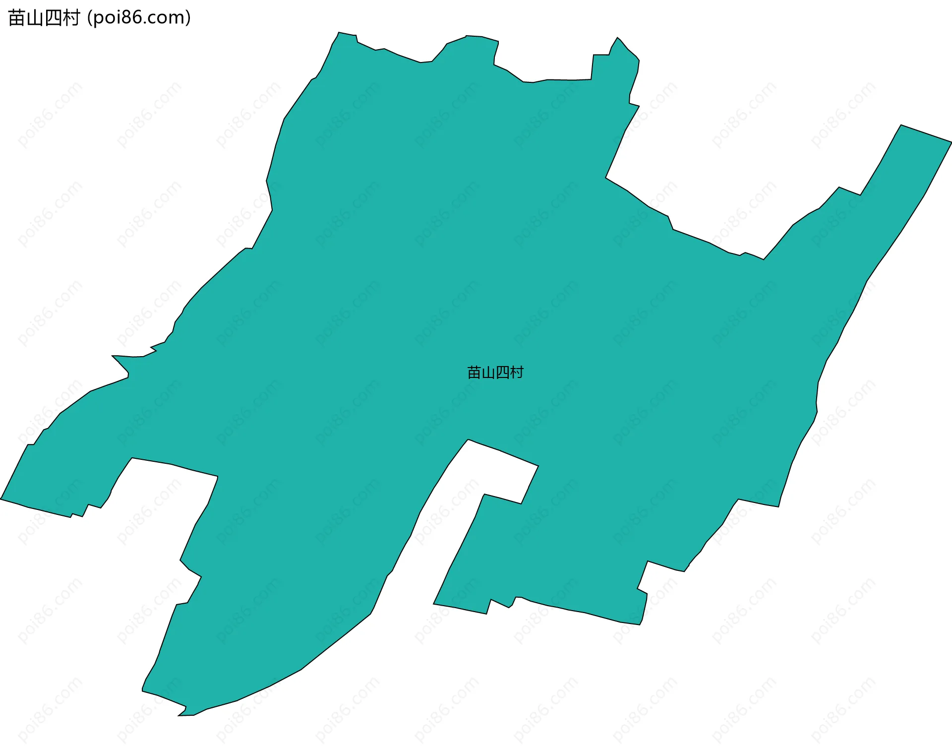苗山四村边界地图