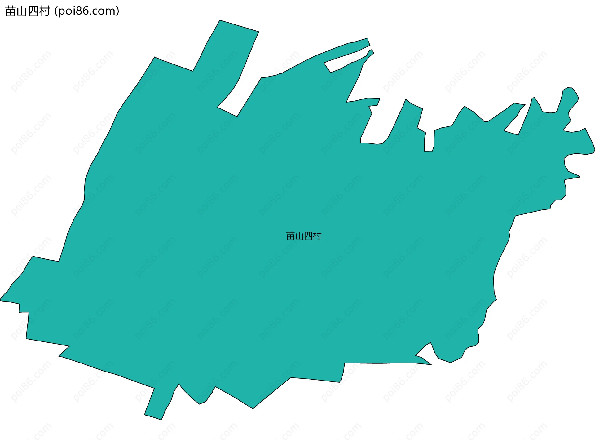 苗山四村边界地图