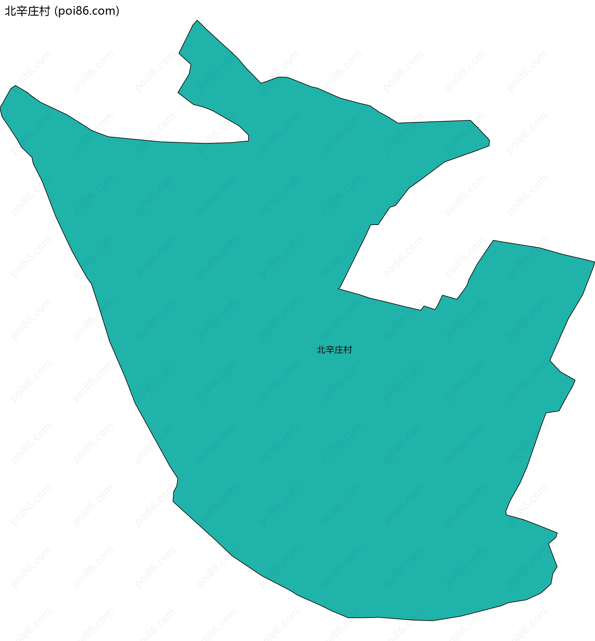 北辛庄村边界地图