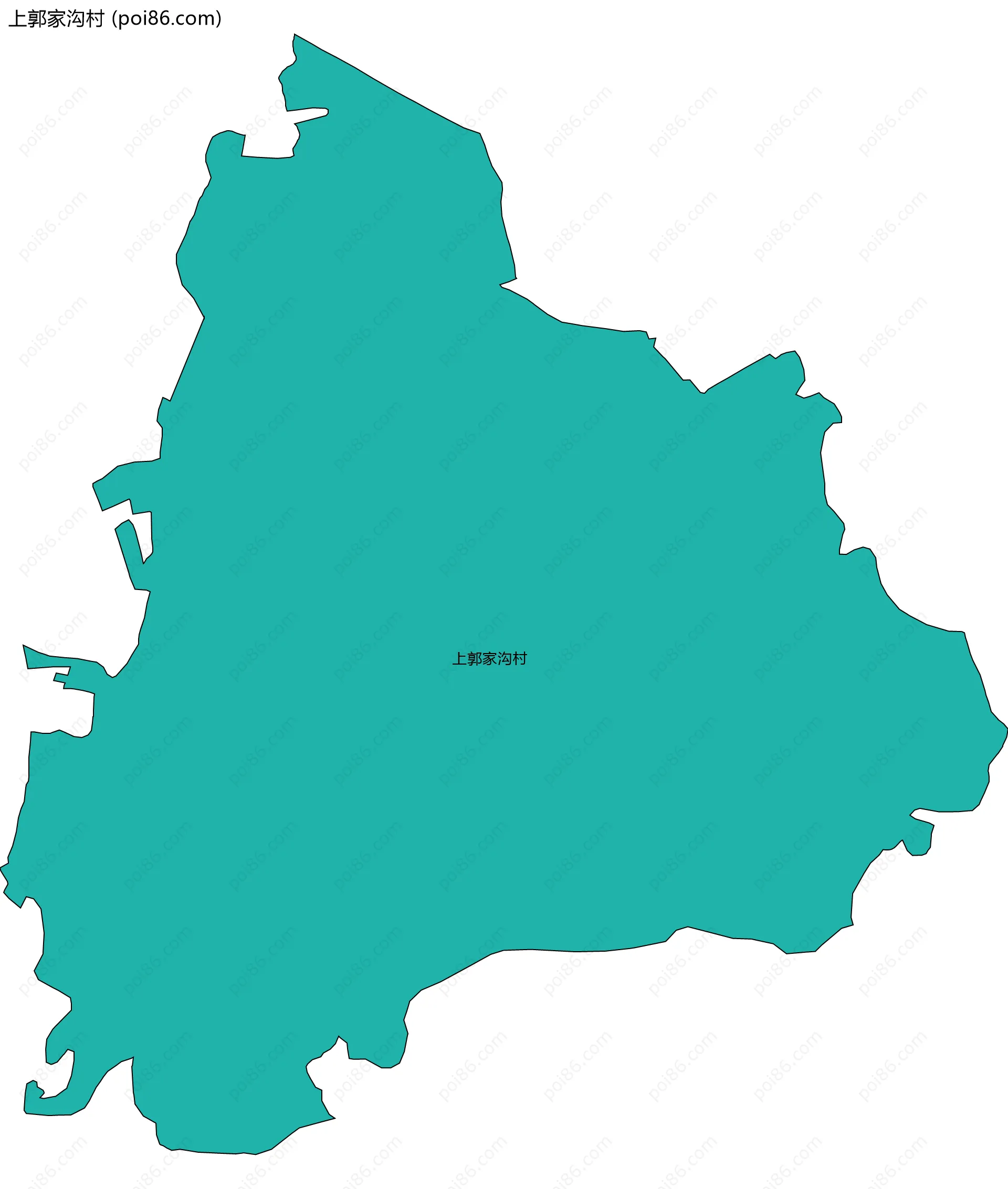 上郭家沟村边界地图