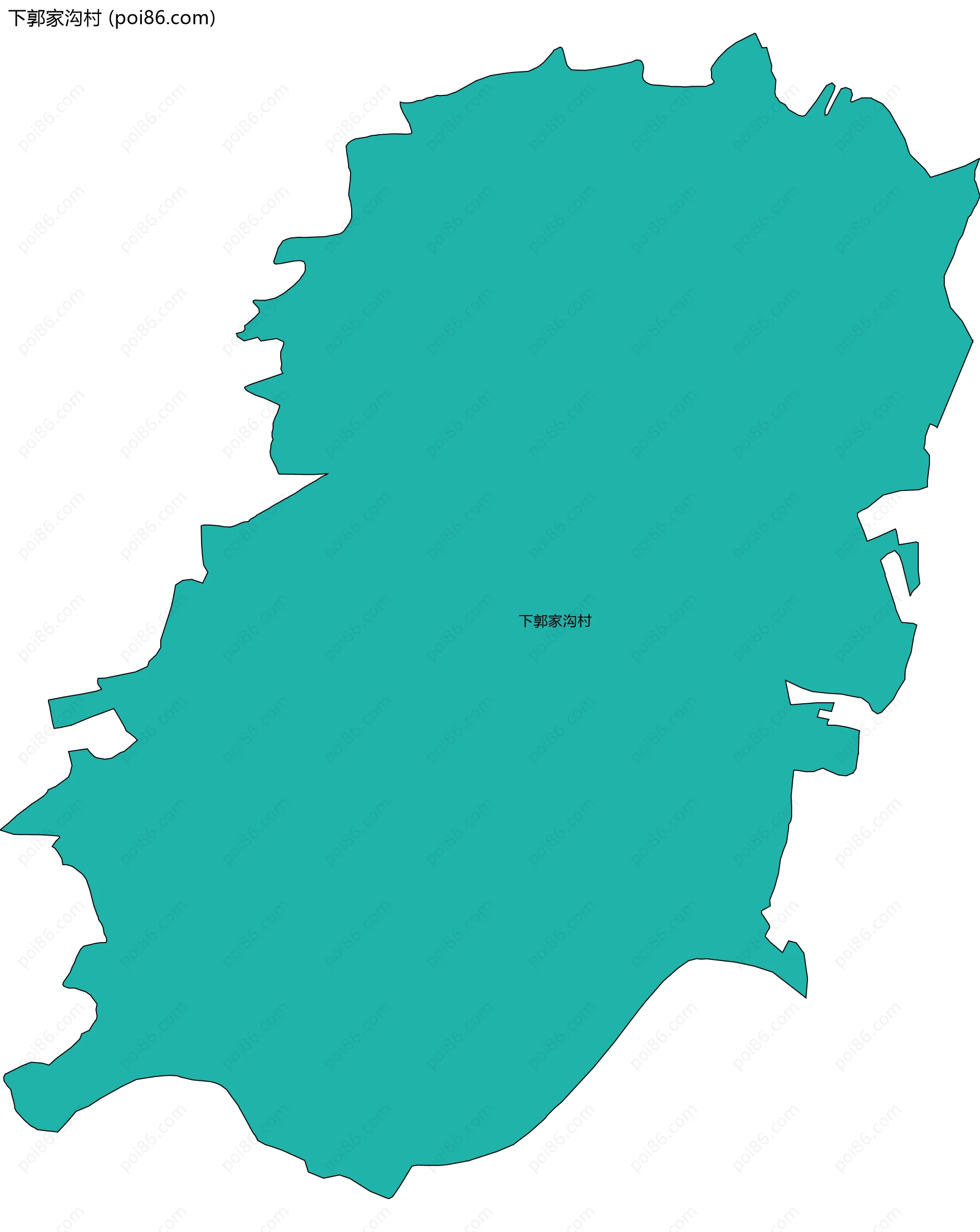 下郭家沟村边界地图