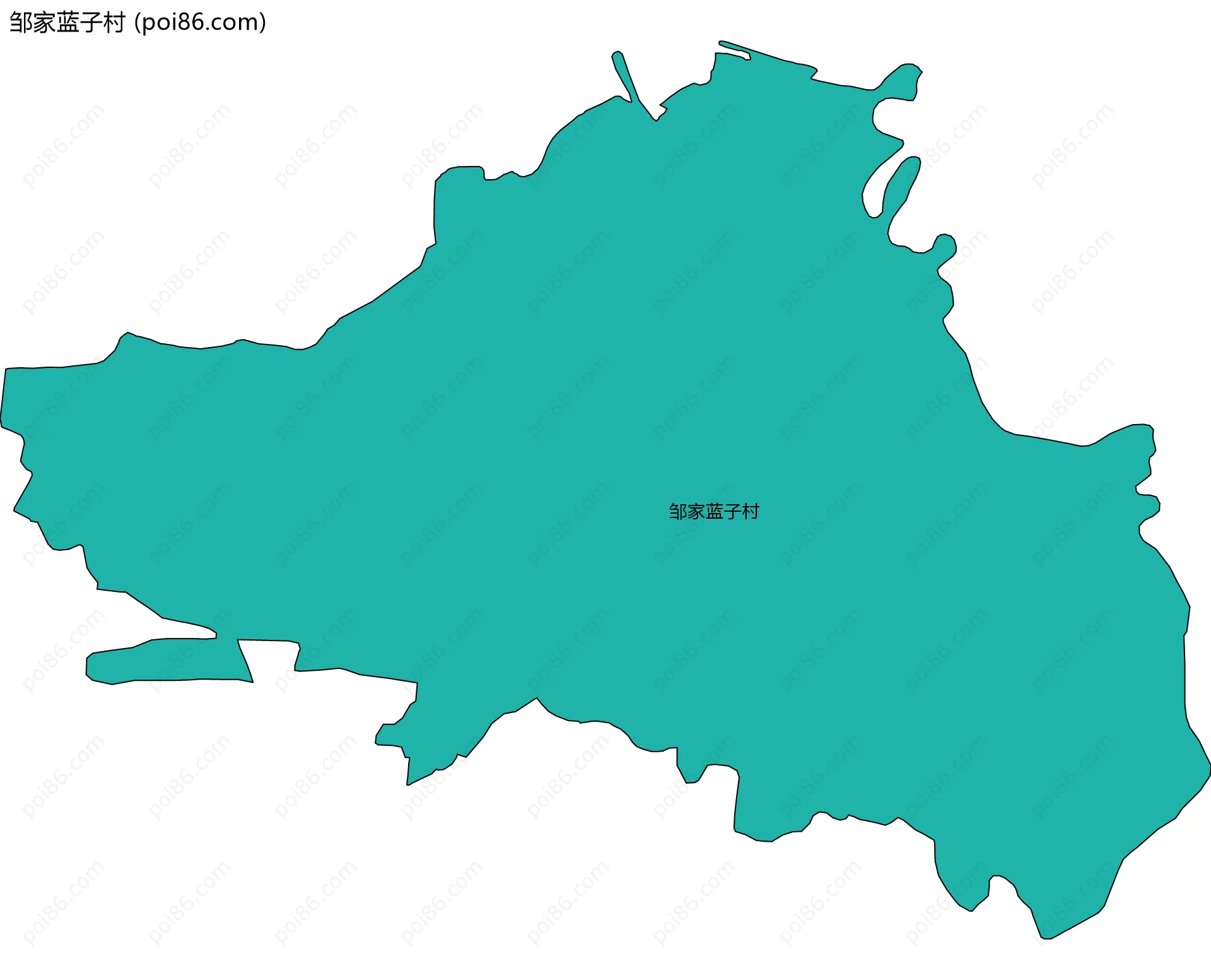 邹家蓝子村边界地图