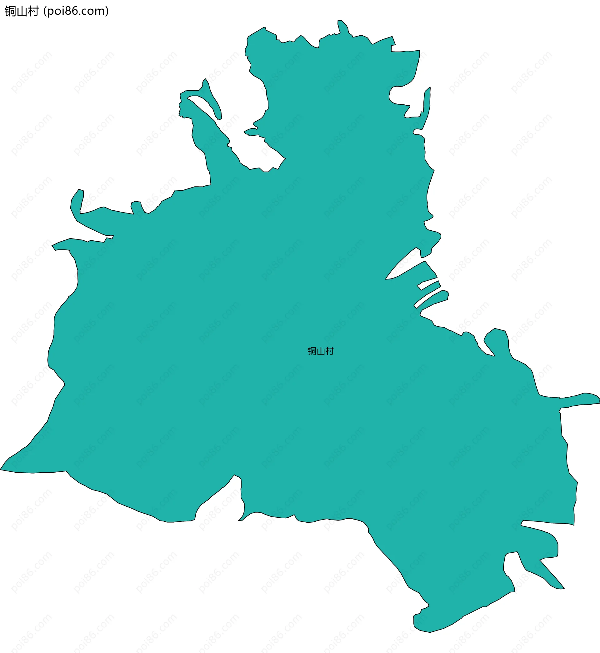 铜山村边界地图