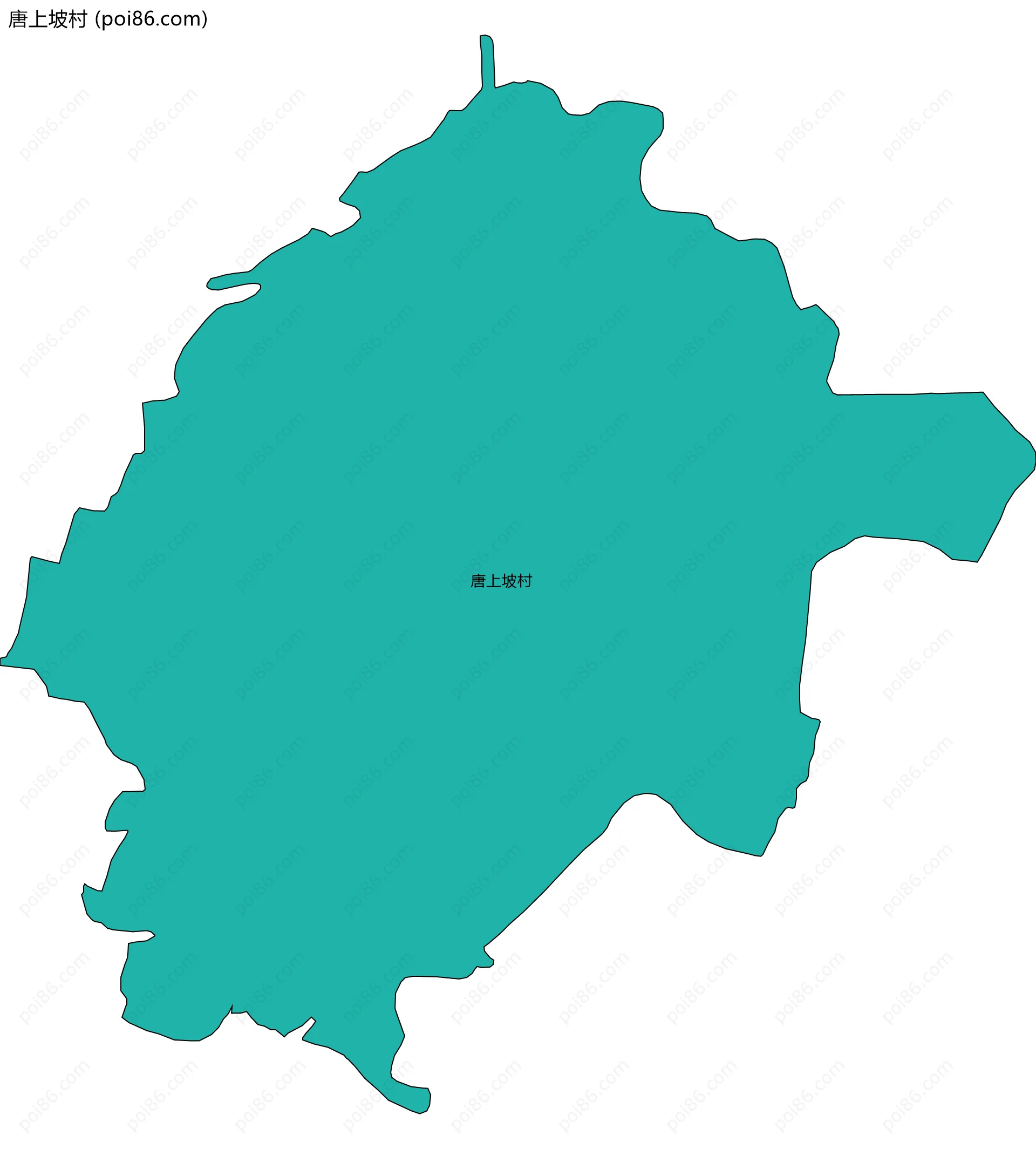 唐上坡村边界地图