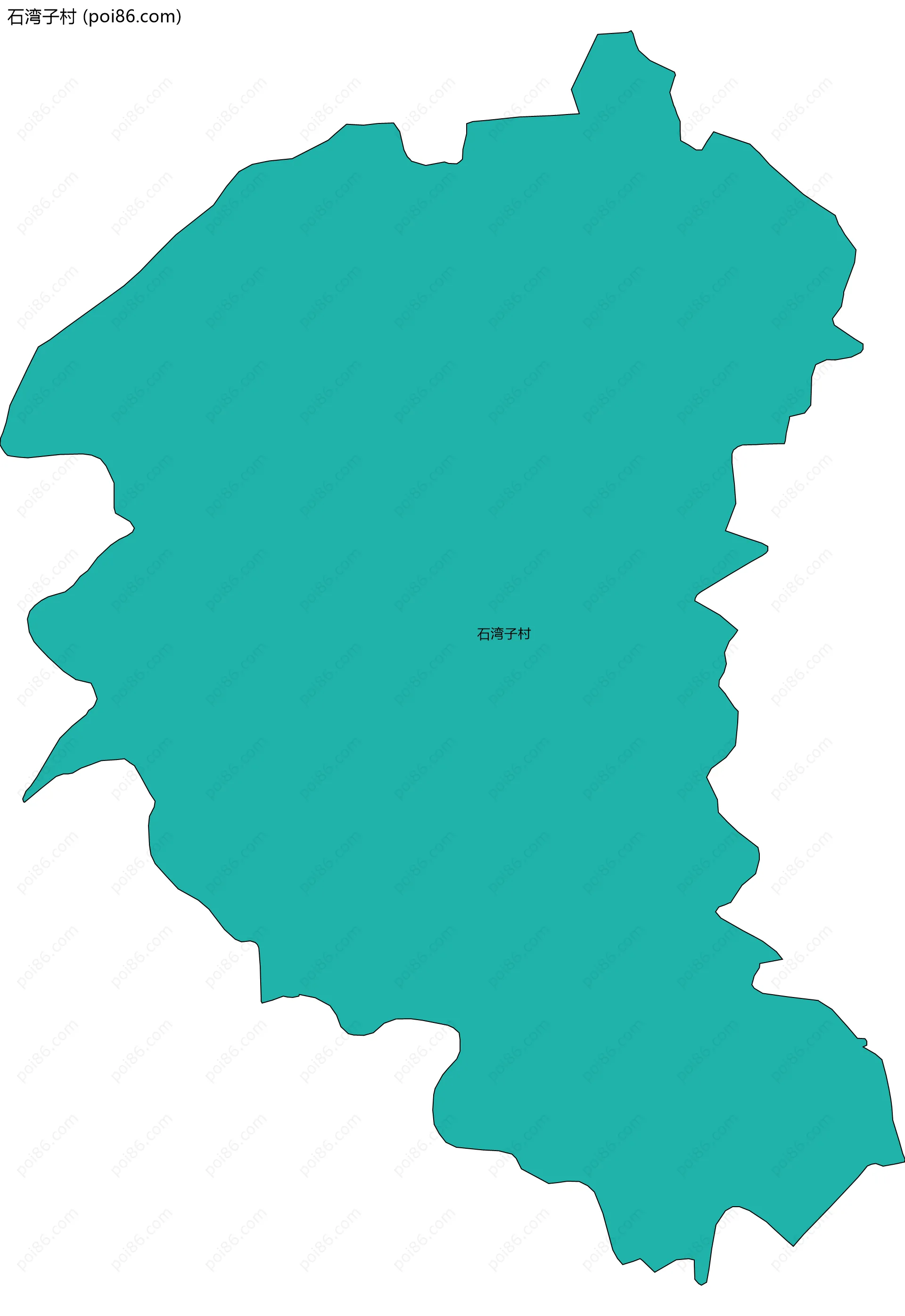 石湾子村边界地图