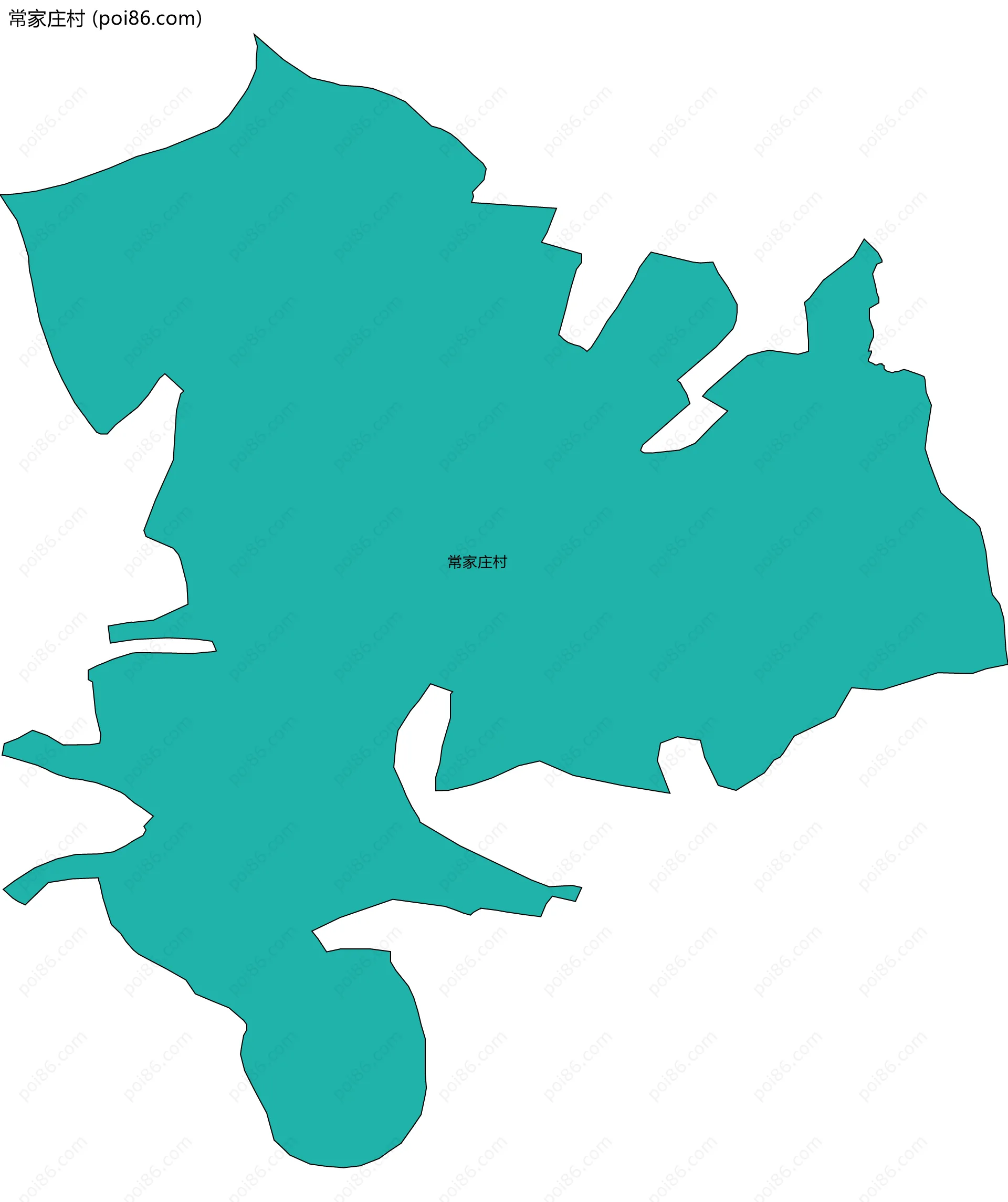 常家庄村边界地图