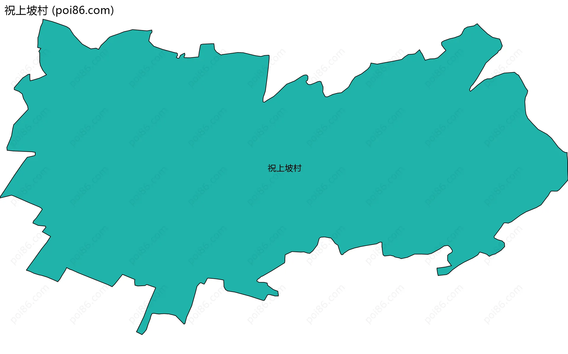 祝上坡村边界地图