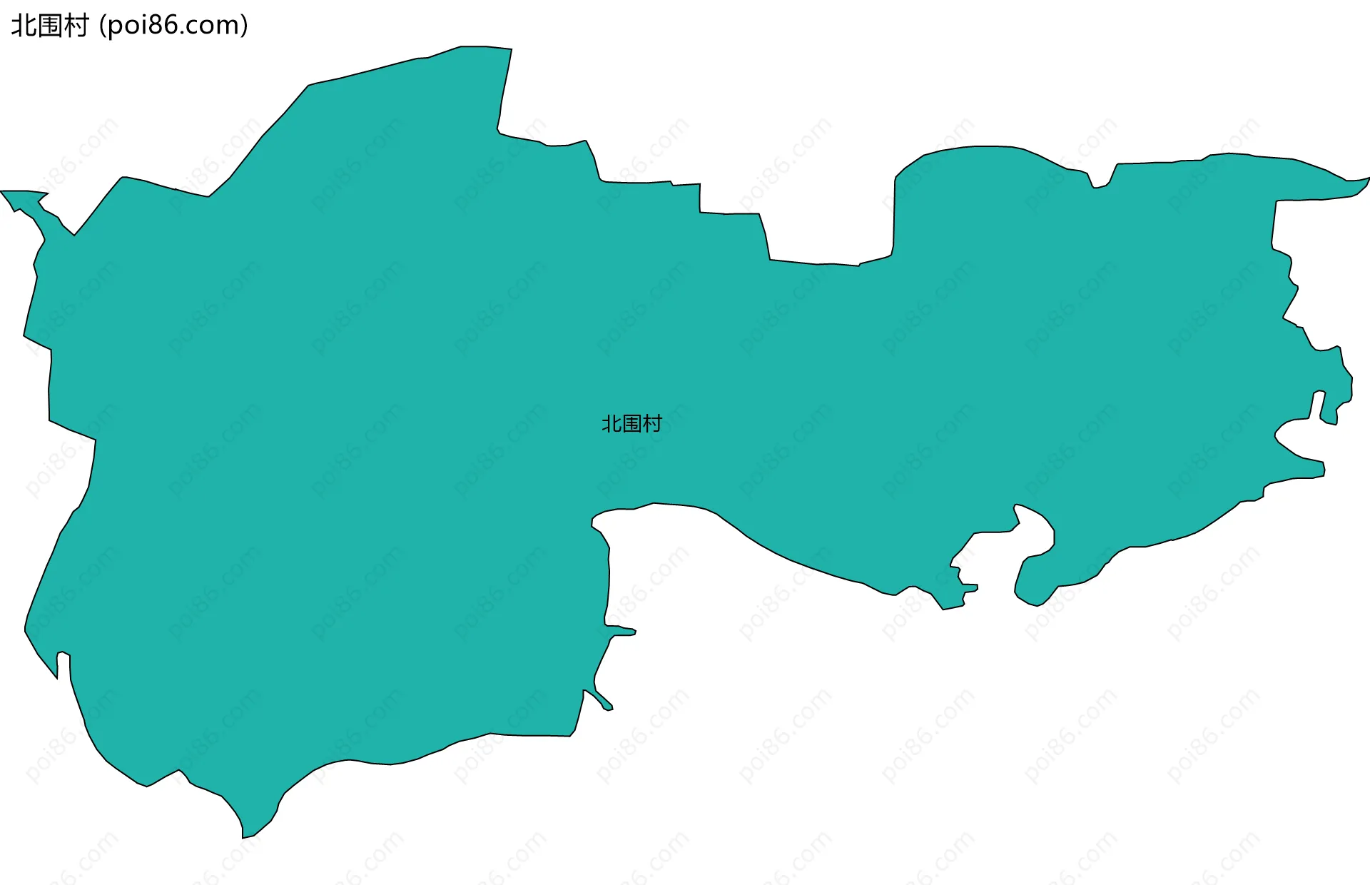 北围村边界地图