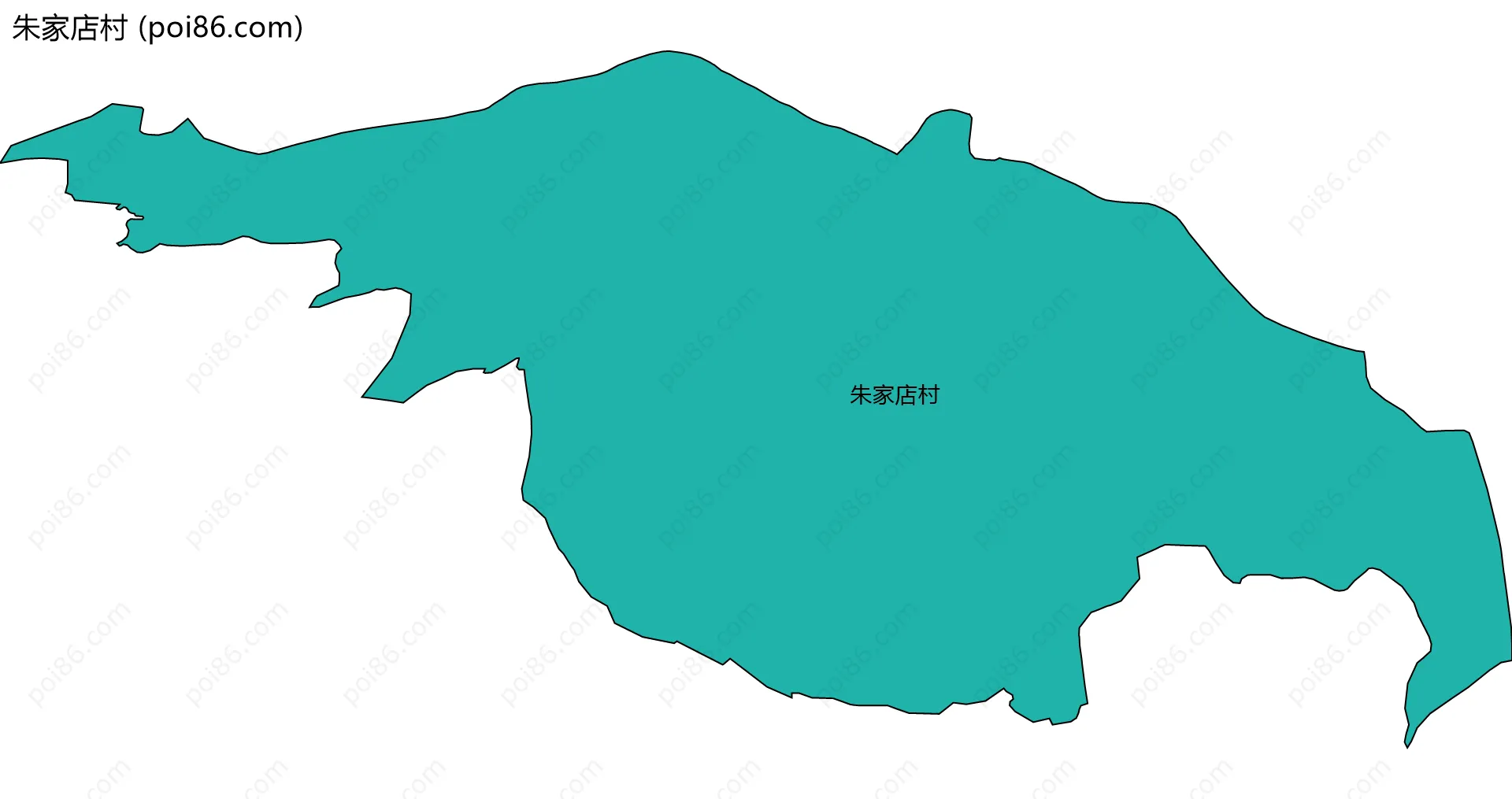 朱家店村边界地图