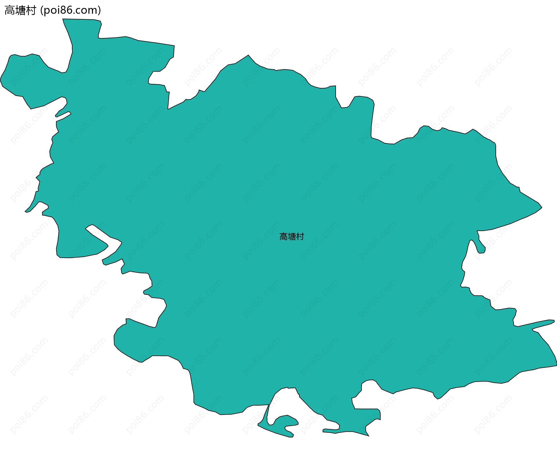 高塘村边界地图