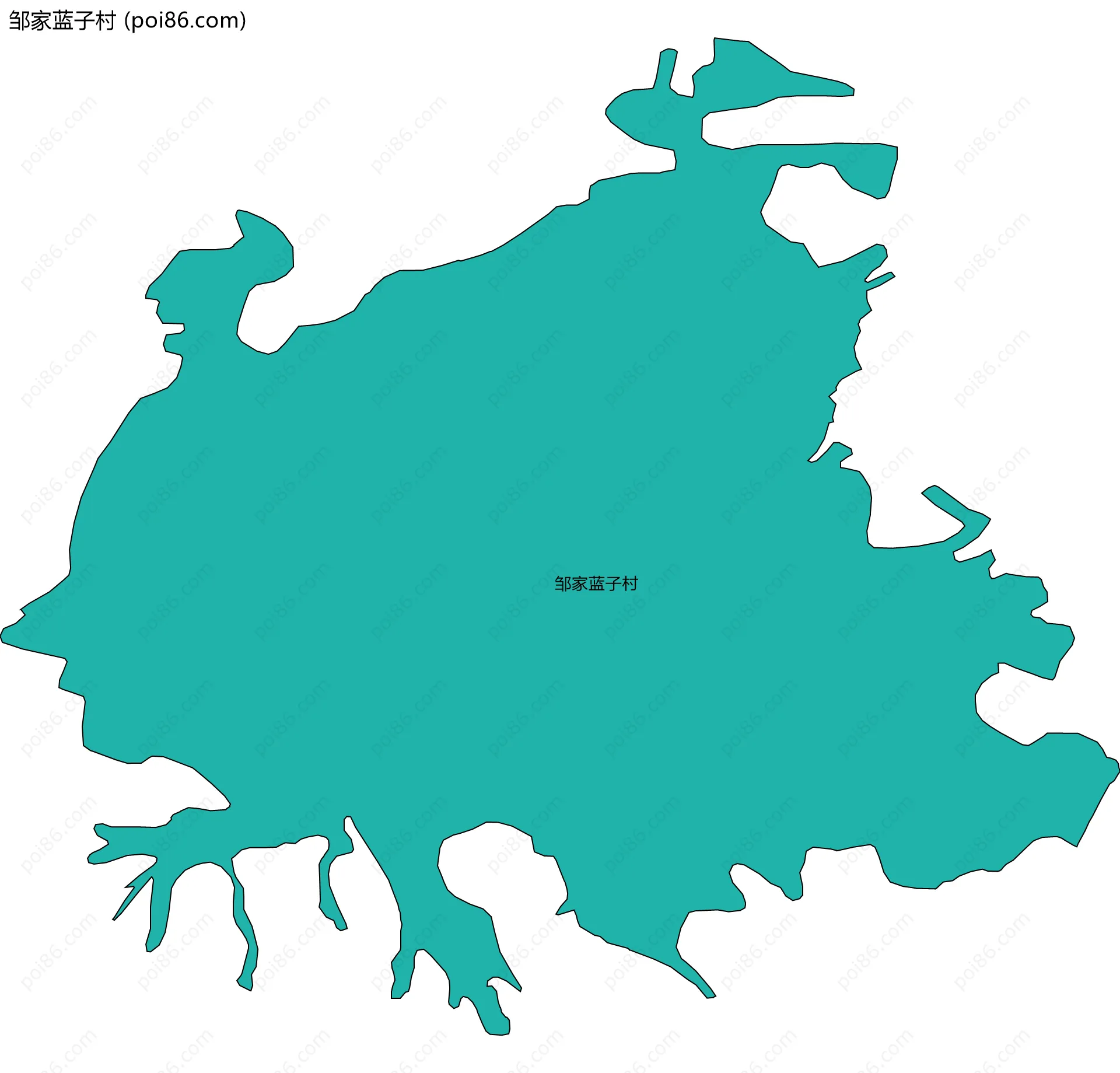 邹家蓝子村边界地图