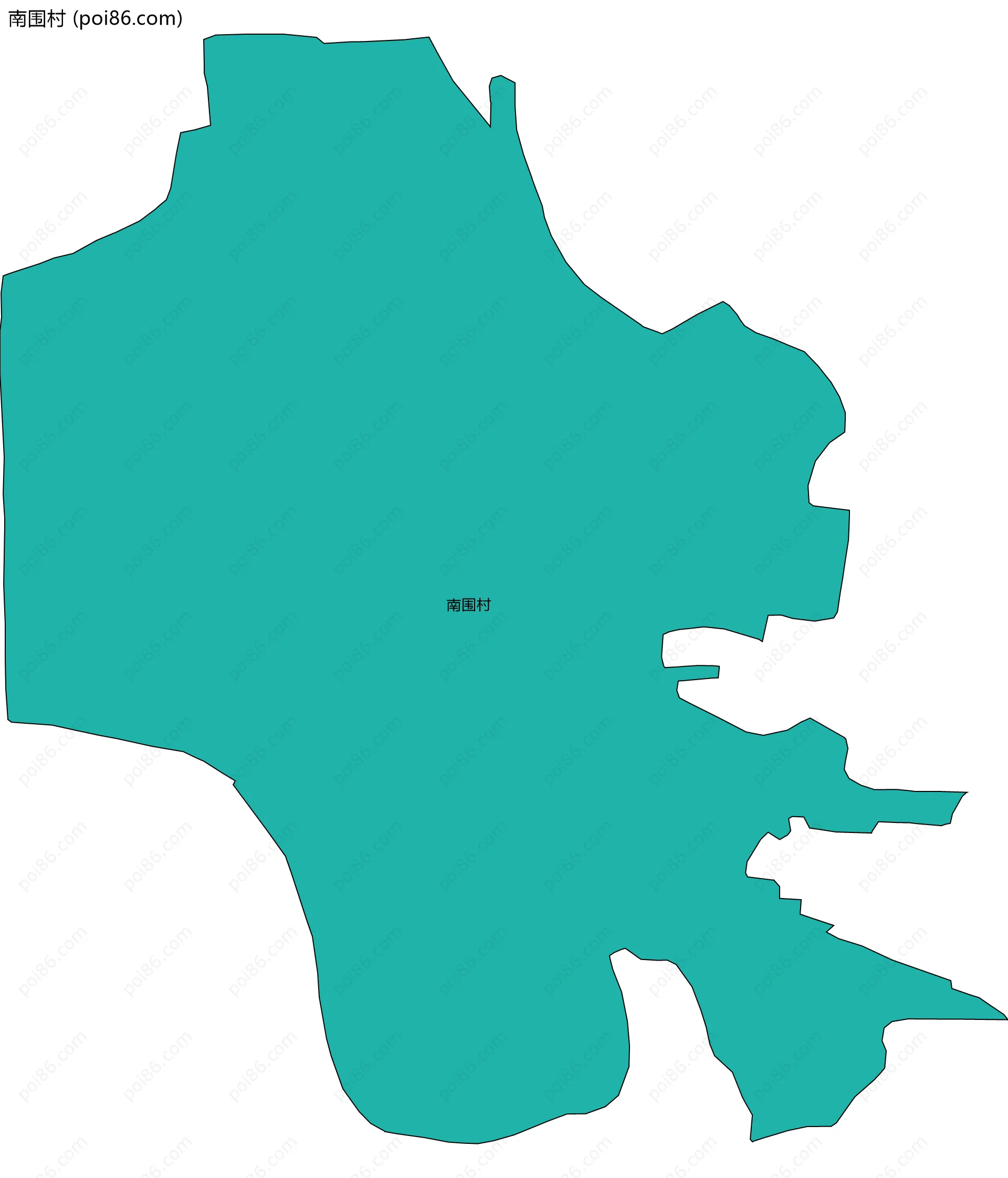 南围村边界地图