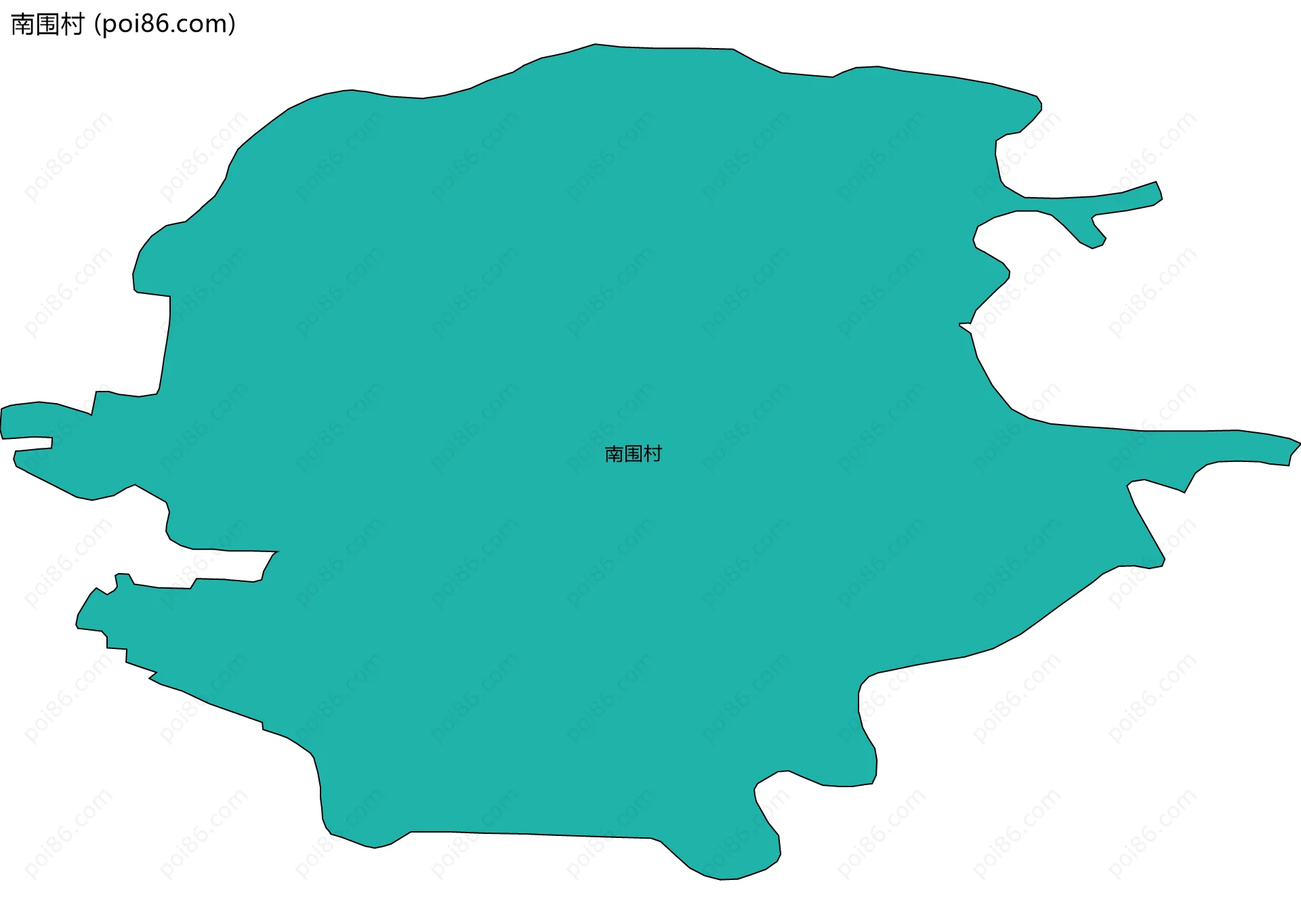 南围村边界地图