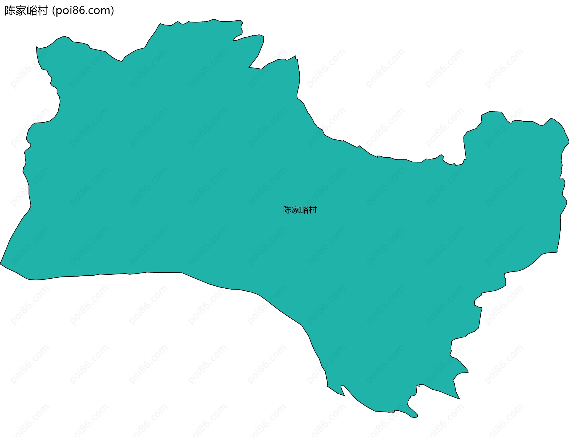 陈家峪村边界地图