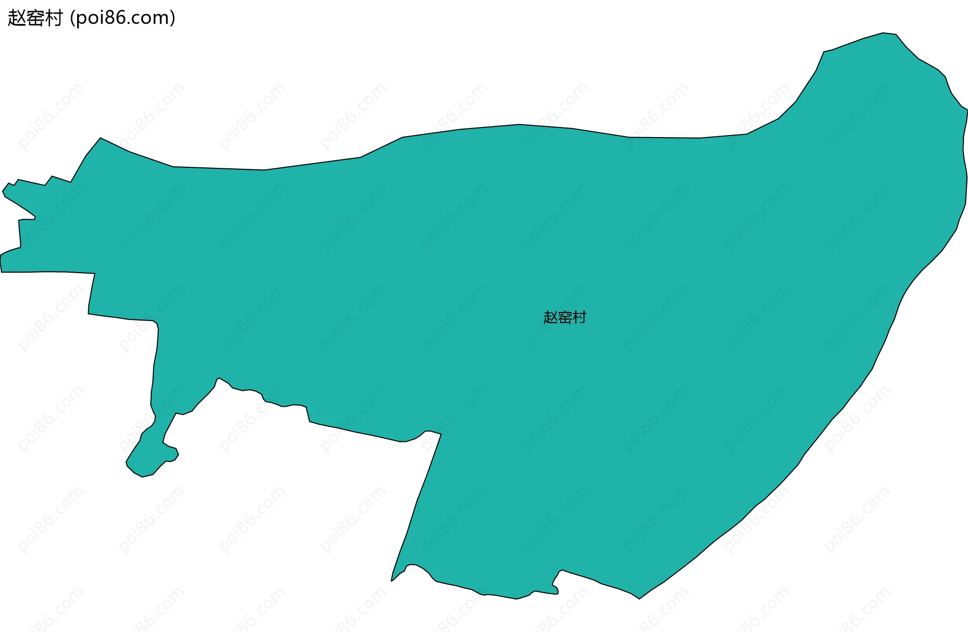 赵窑村边界地图