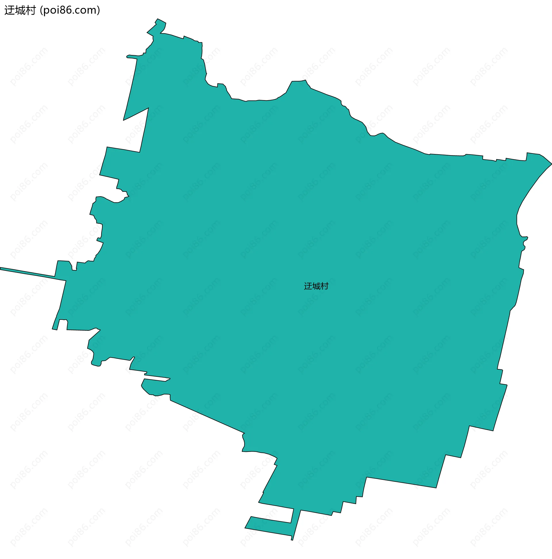 迂城村边界地图