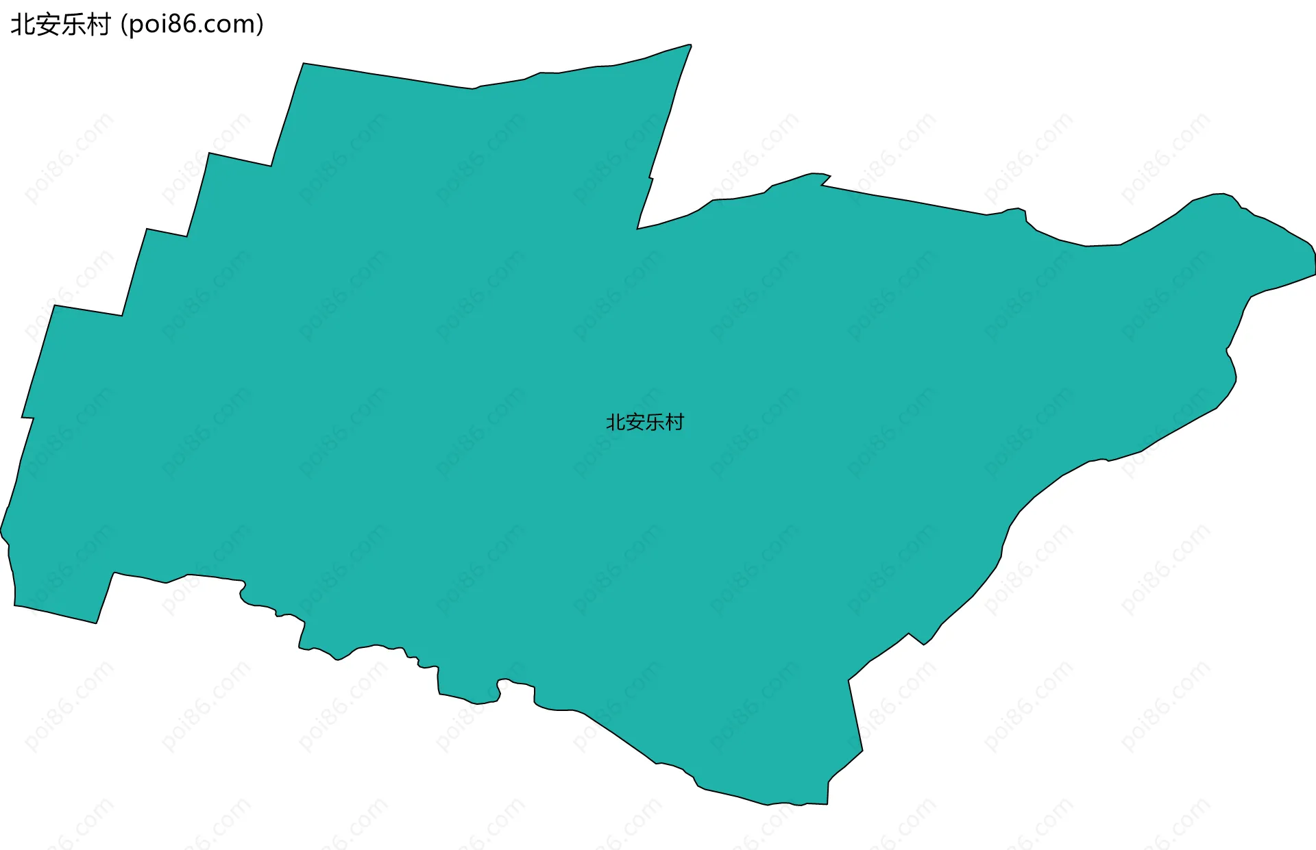 北安乐村边界地图