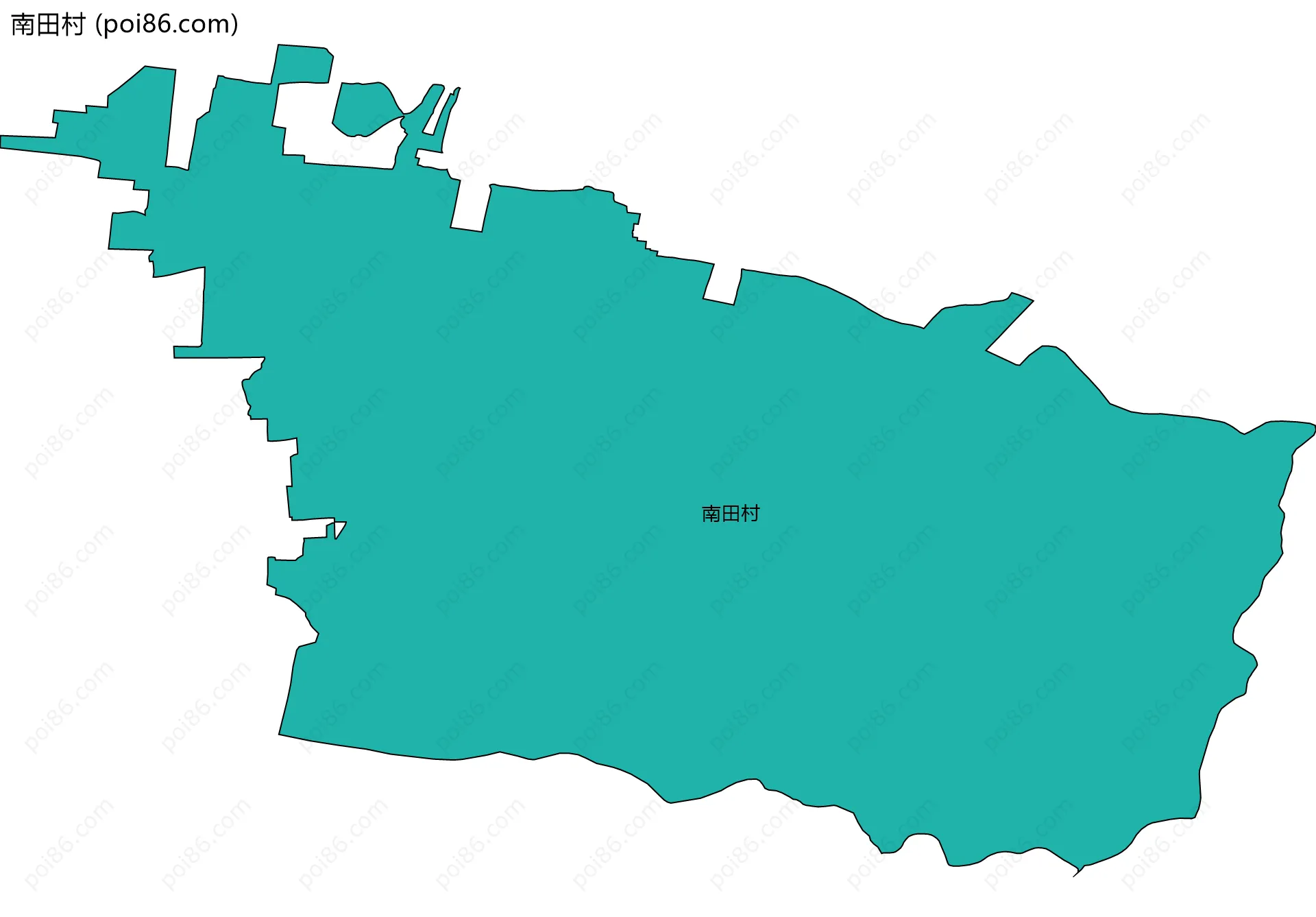 南田村边界地图