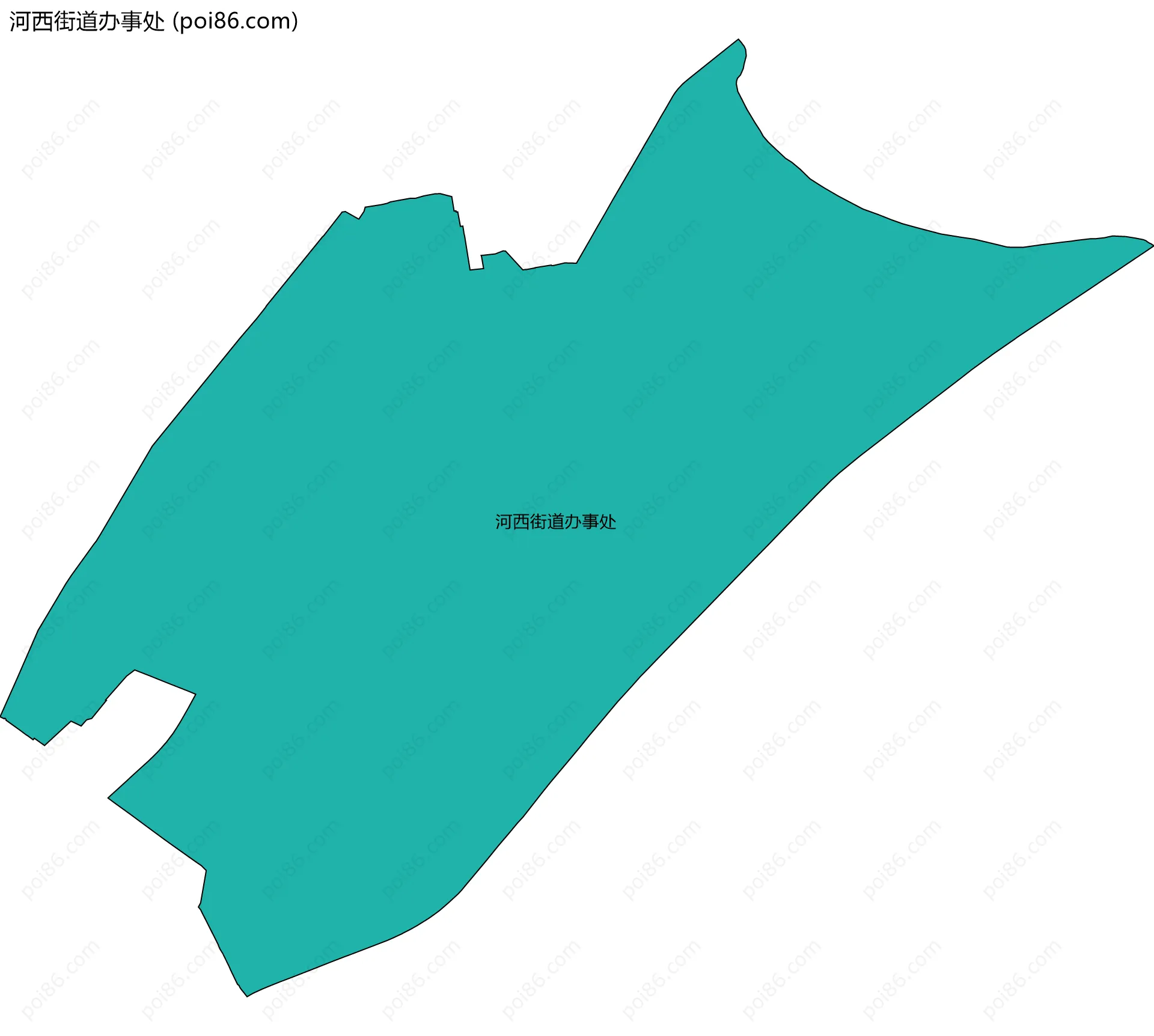 河西街道办事处边界地图
