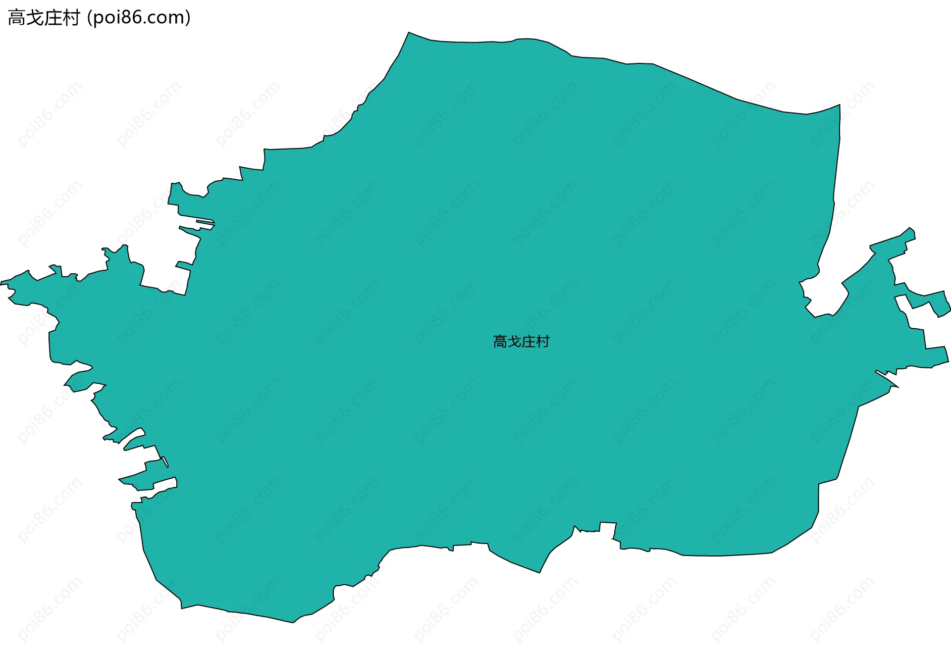 高戈庄村边界地图