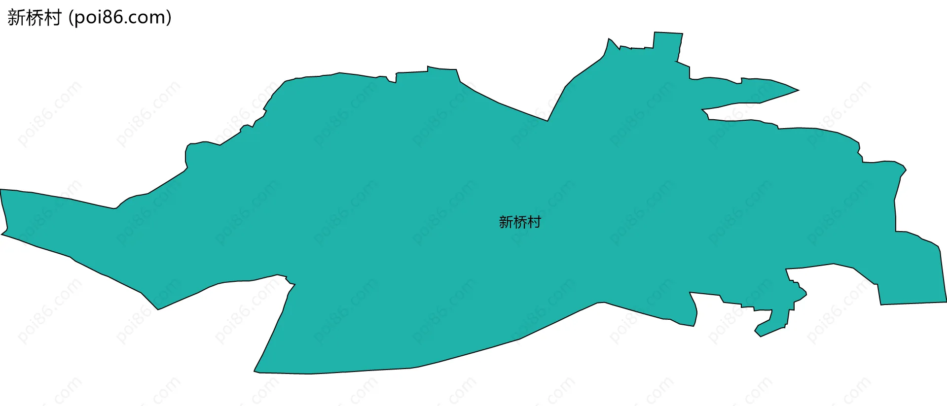 新桥村边界地图