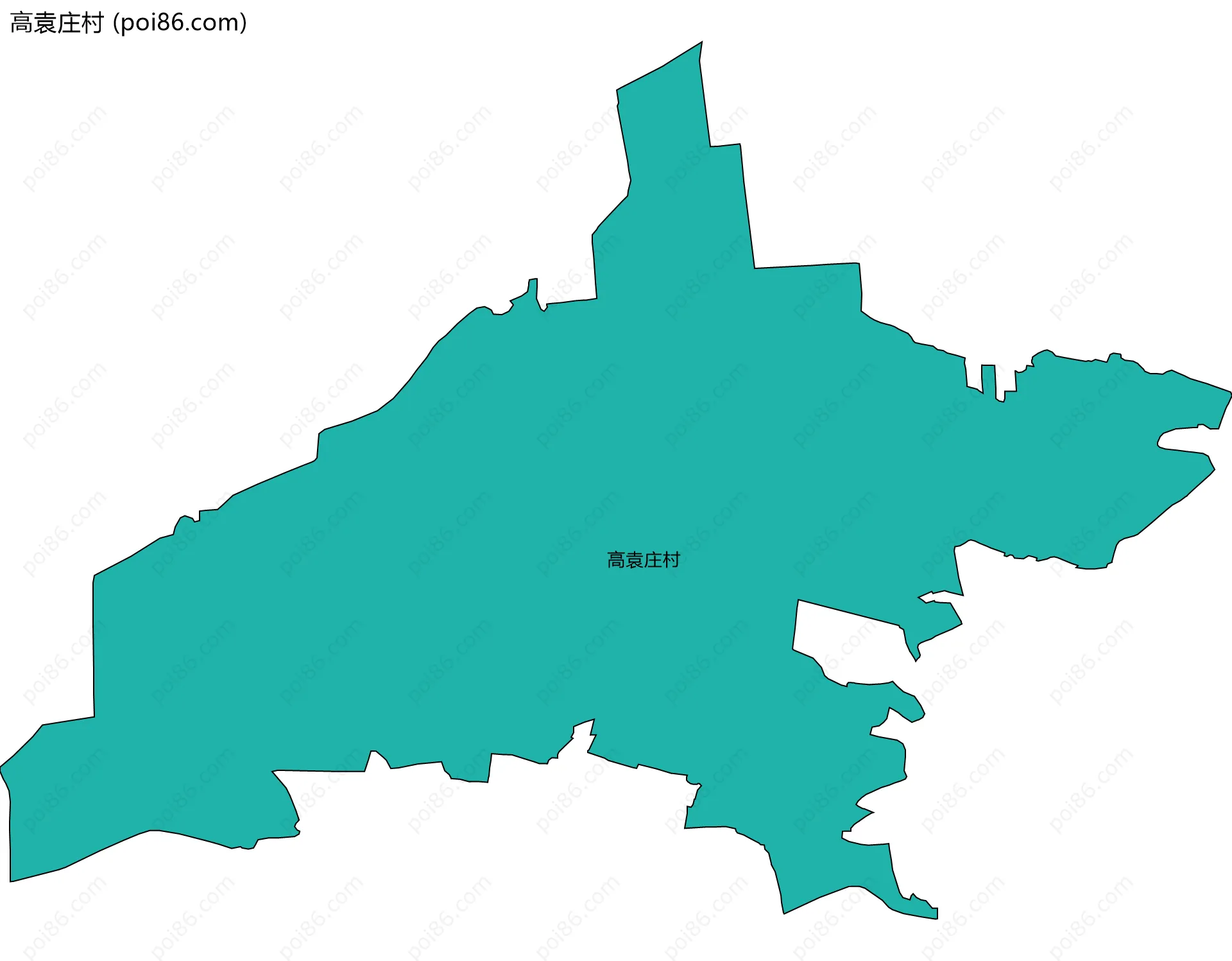 高袁庄村边界地图