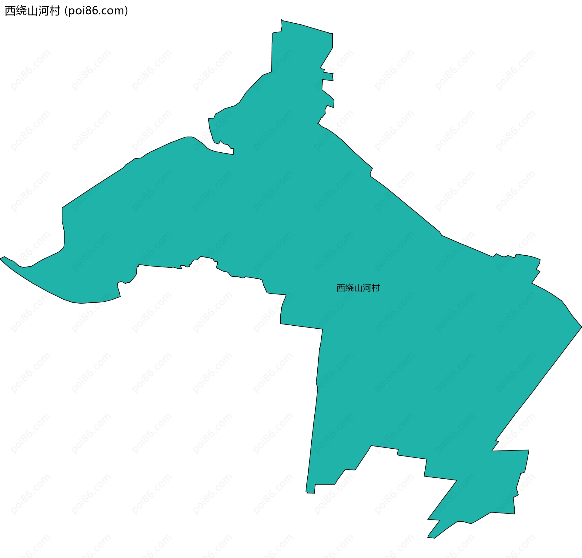 西绕山河村边界地图