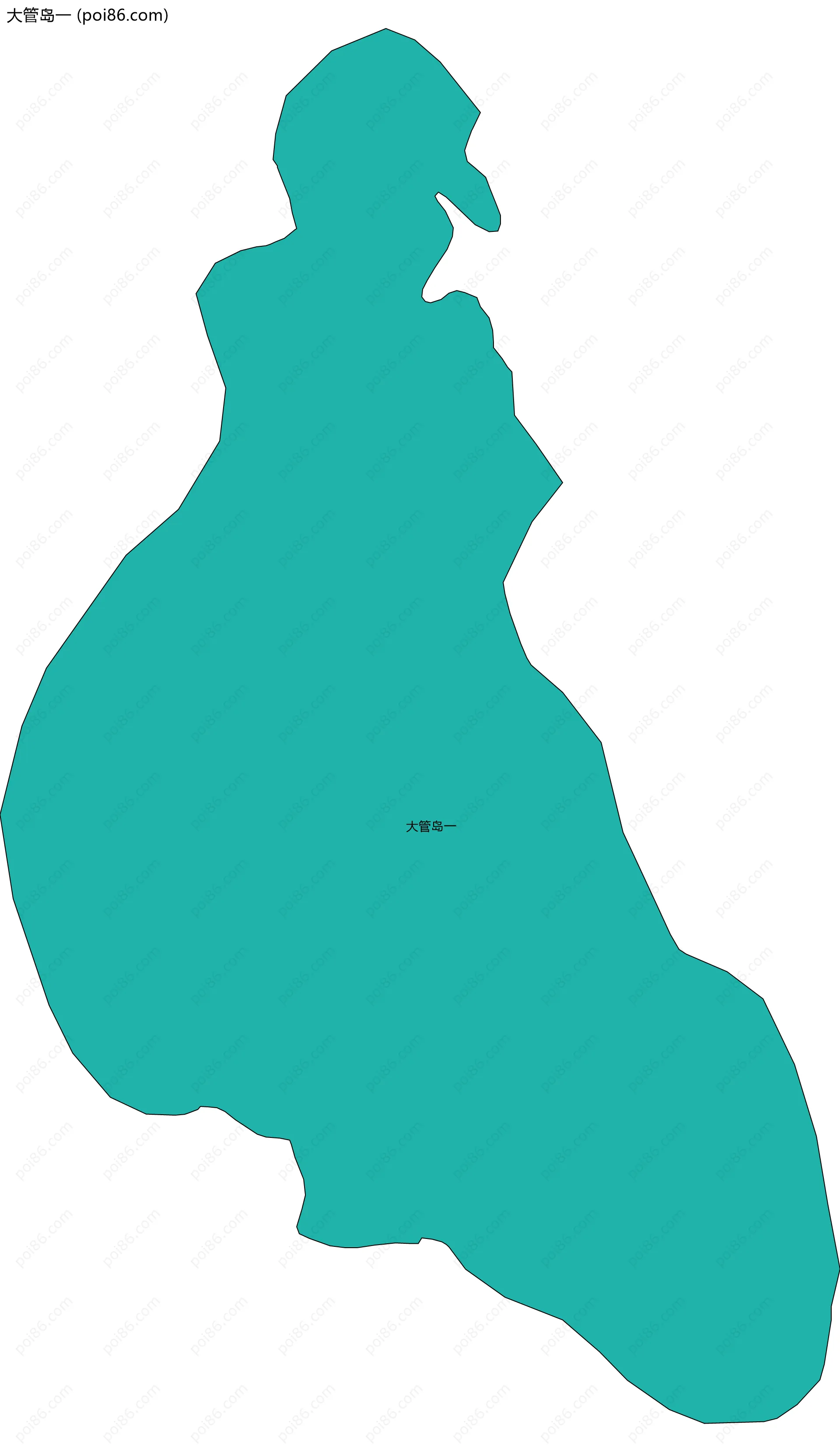 大管岛一边界地图