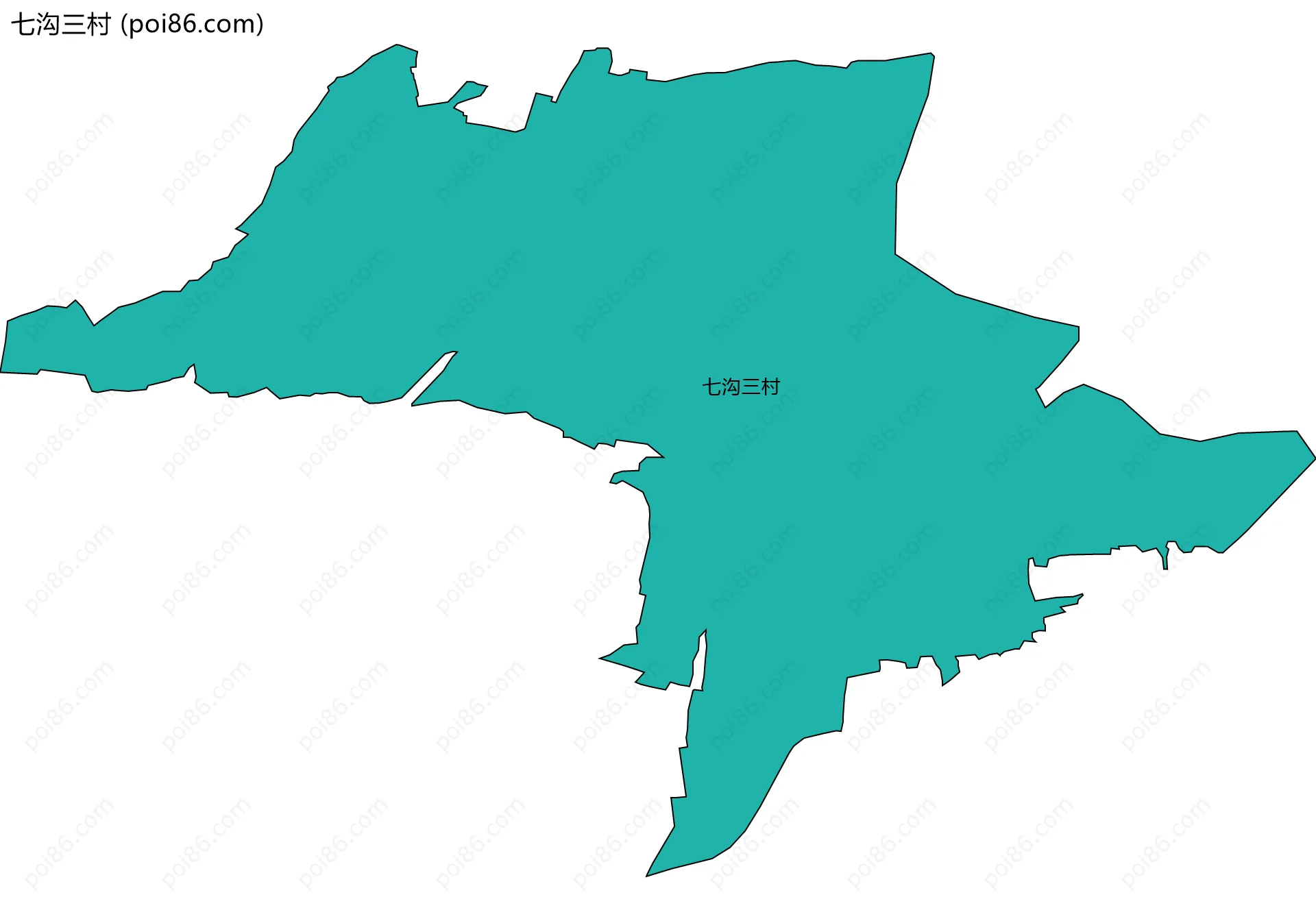 七沟三村边界地图