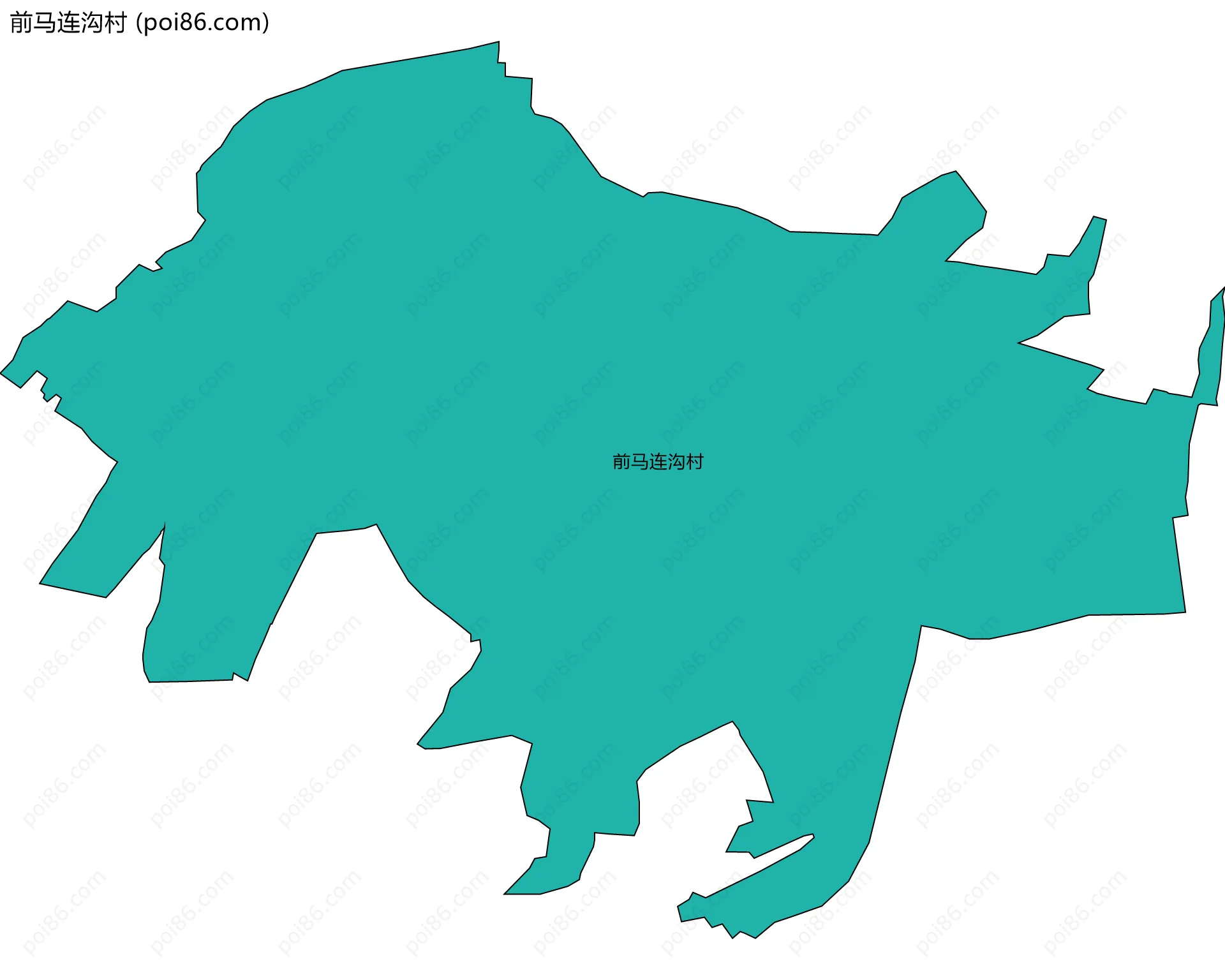前马连沟村边界地图