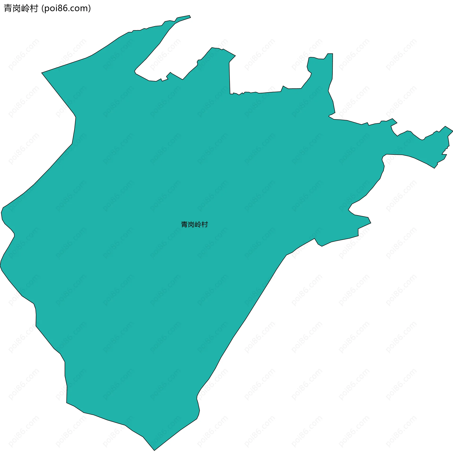 青岗岭村边界地图