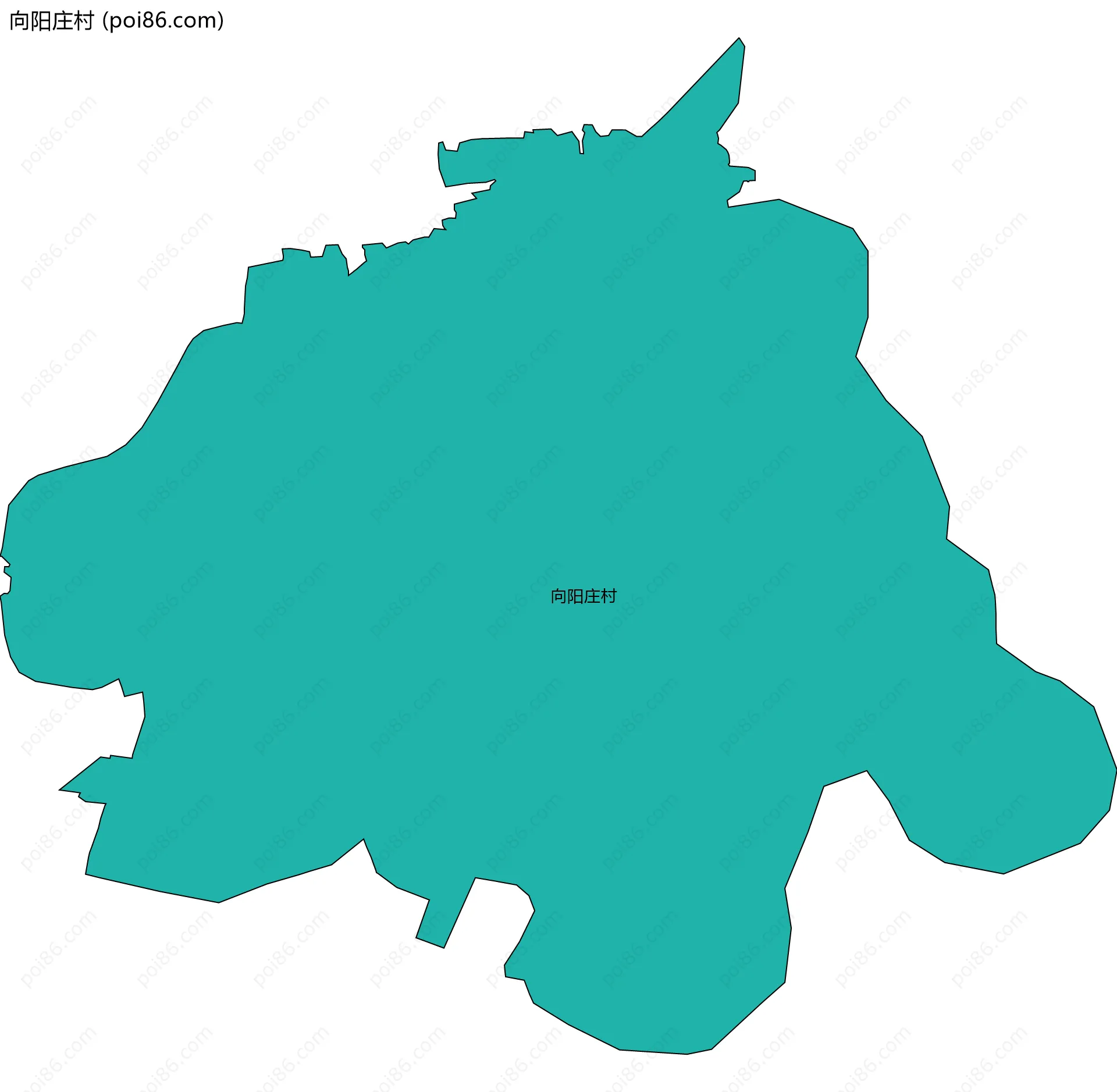 向阳庄村边界地图